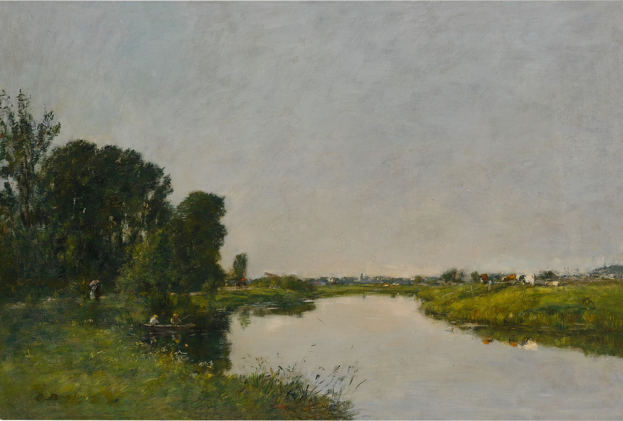 Eugène Boudin — La Touques à Saint-Arnoult