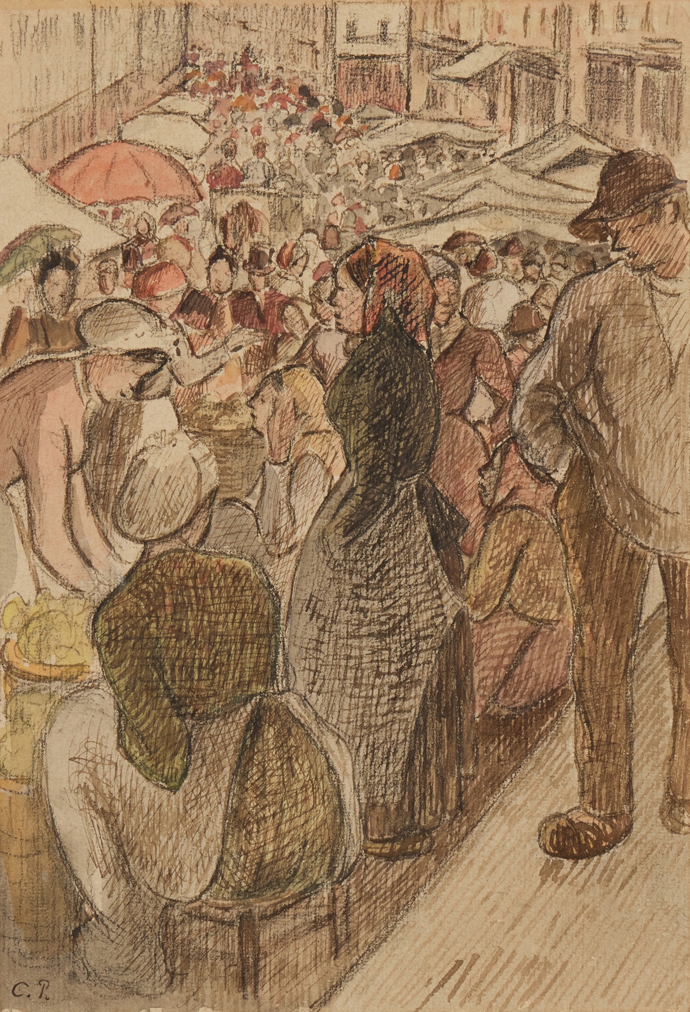 Camille Pissarro — Scène de marché