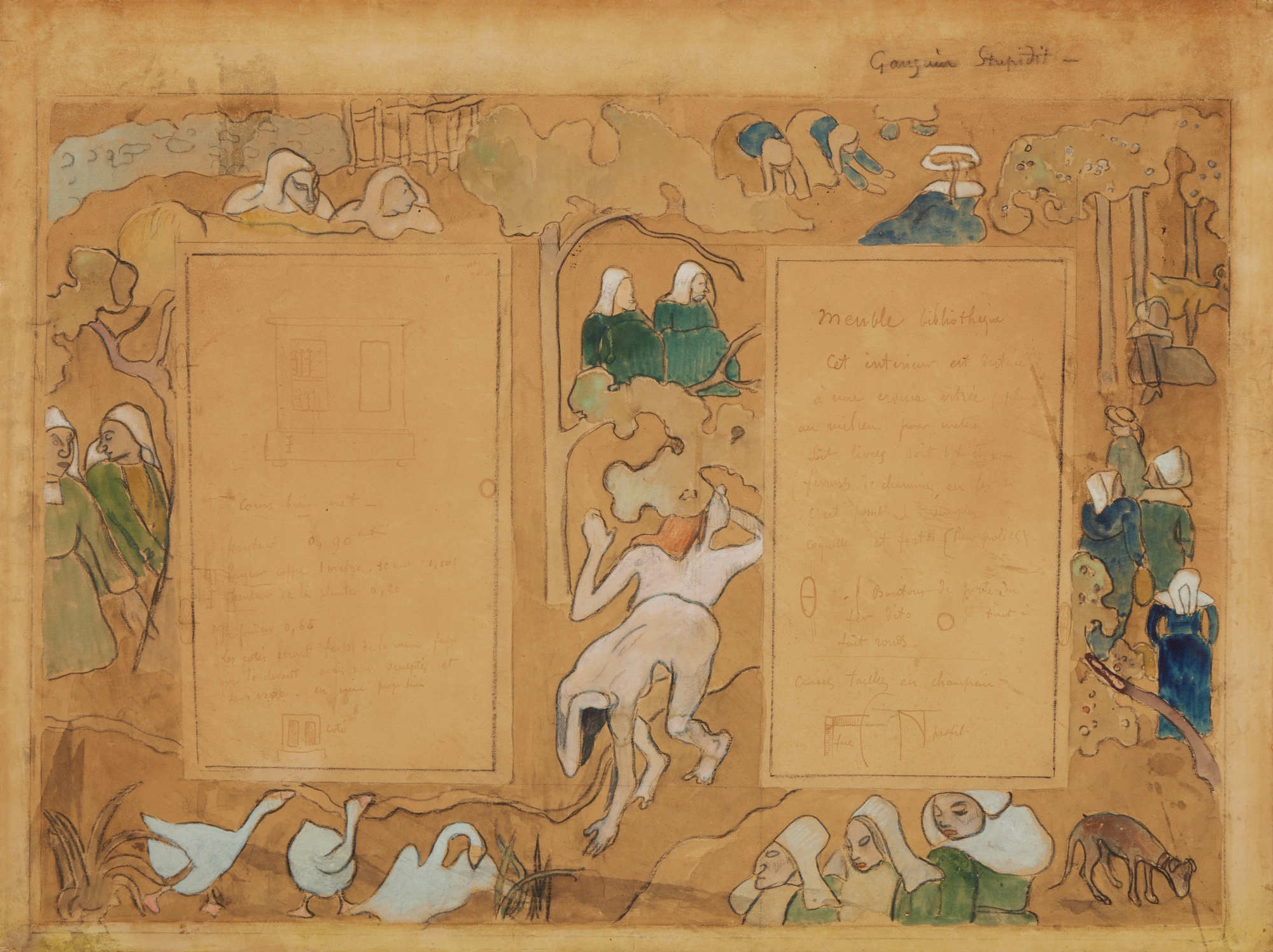 Paul Gauguin — Projet de décoration pour une bibliothèque