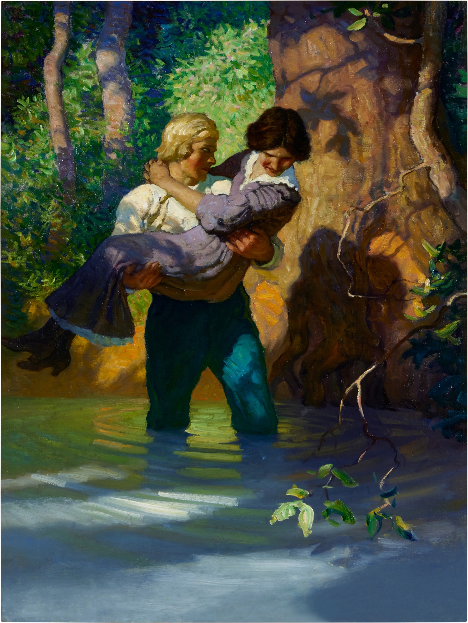 "Don't let me fall," she begged