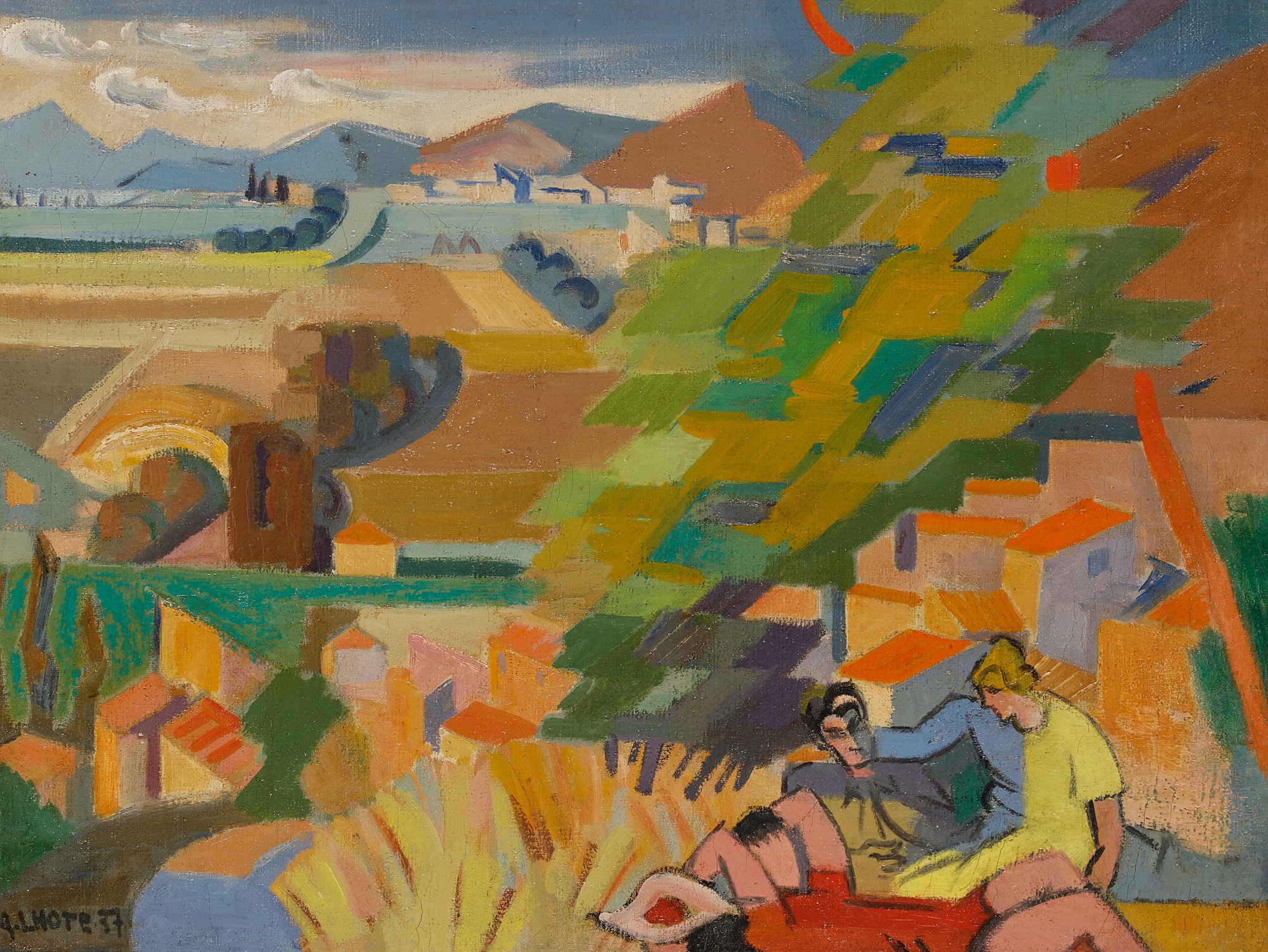 La Vallée du Rhône vue de Ciousclat, ou Pique-nique à Mirmande