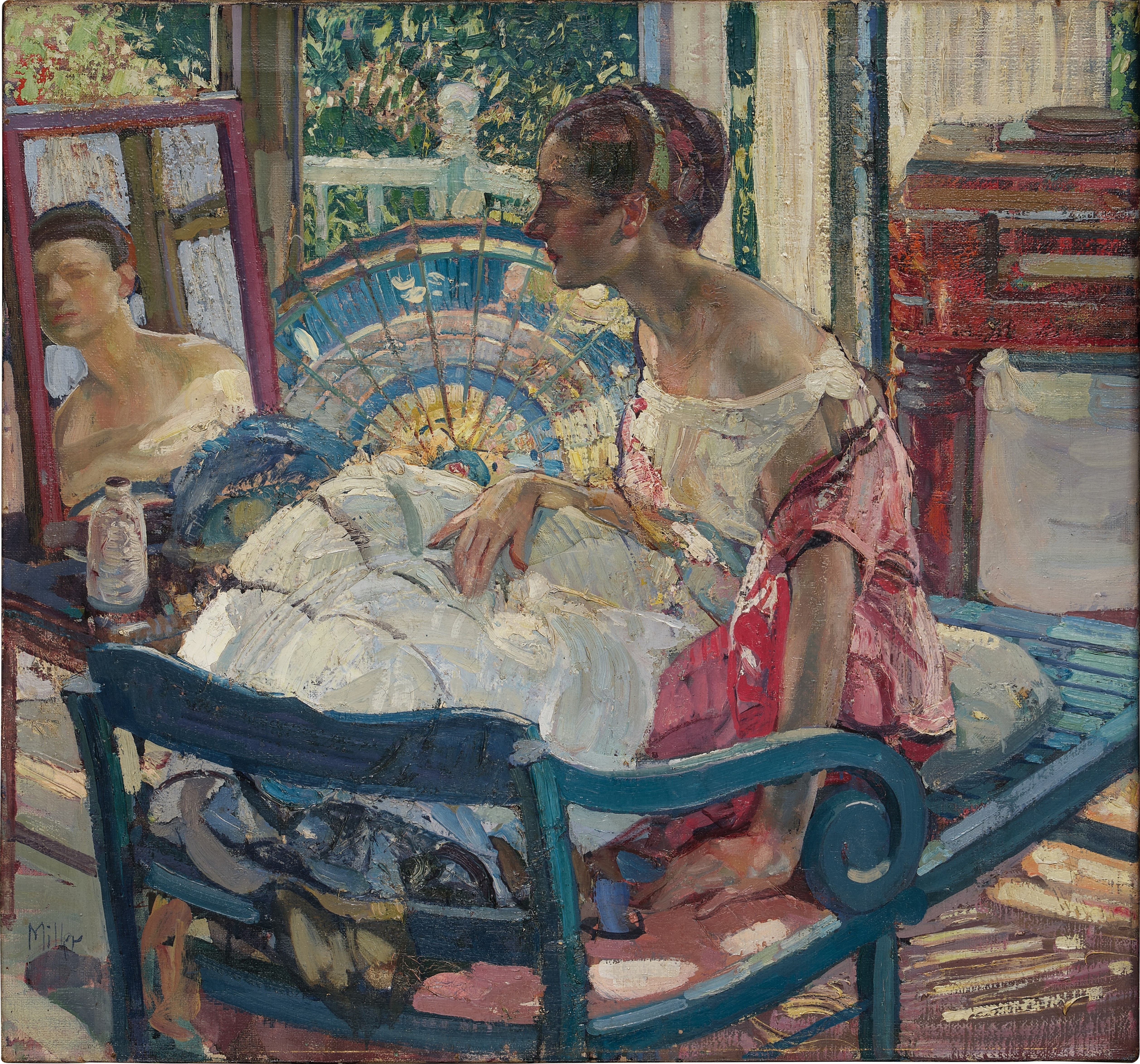 Richard Edward Miller — Portrait of a Seated Woman Before a Mirror