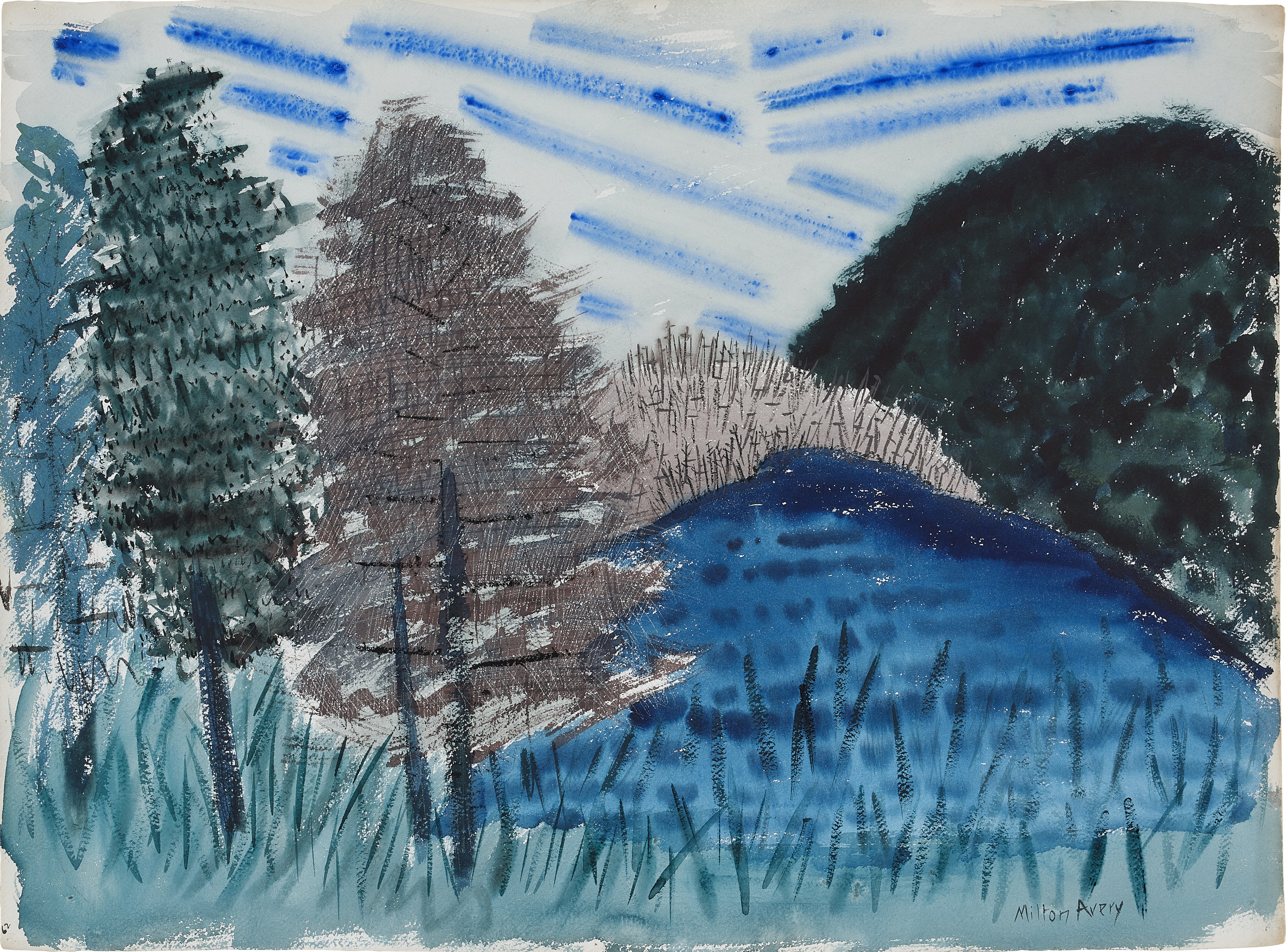 Milton Avery — Pond and Pines