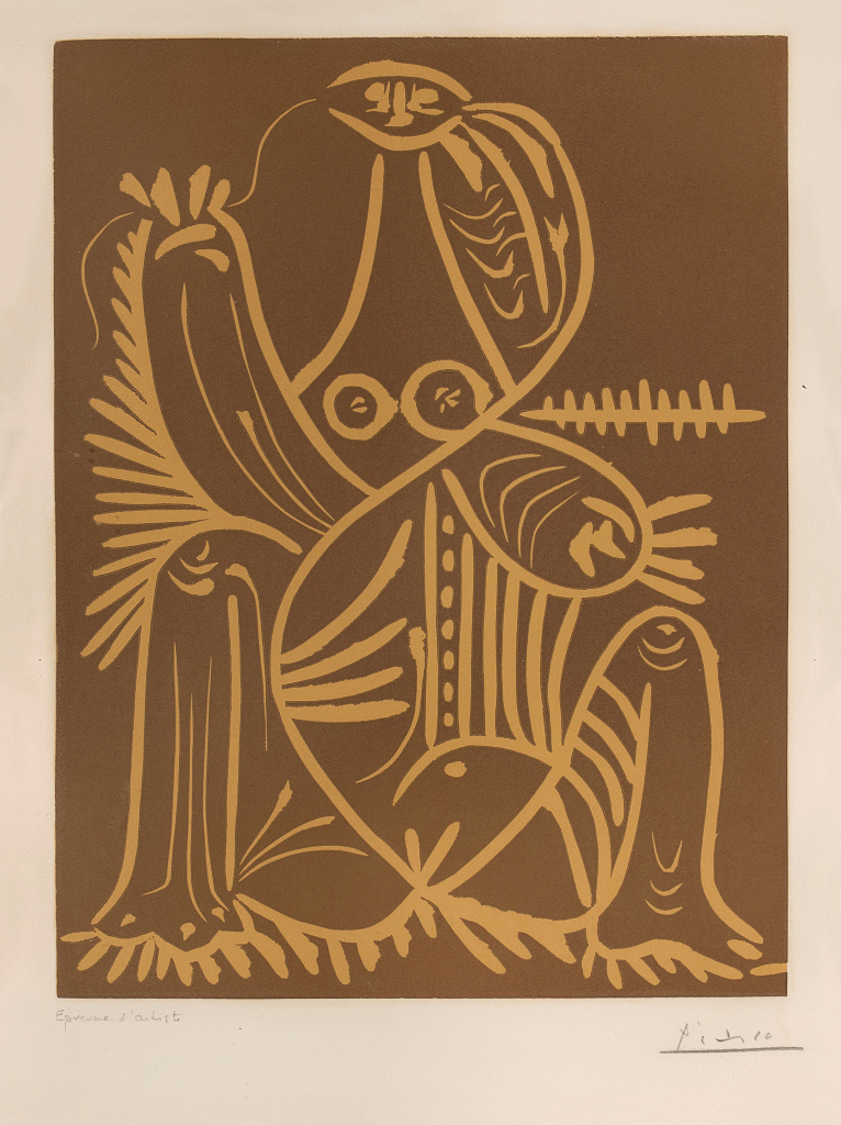 Pablo Picasso — Femme assise en pyjame de plage. II