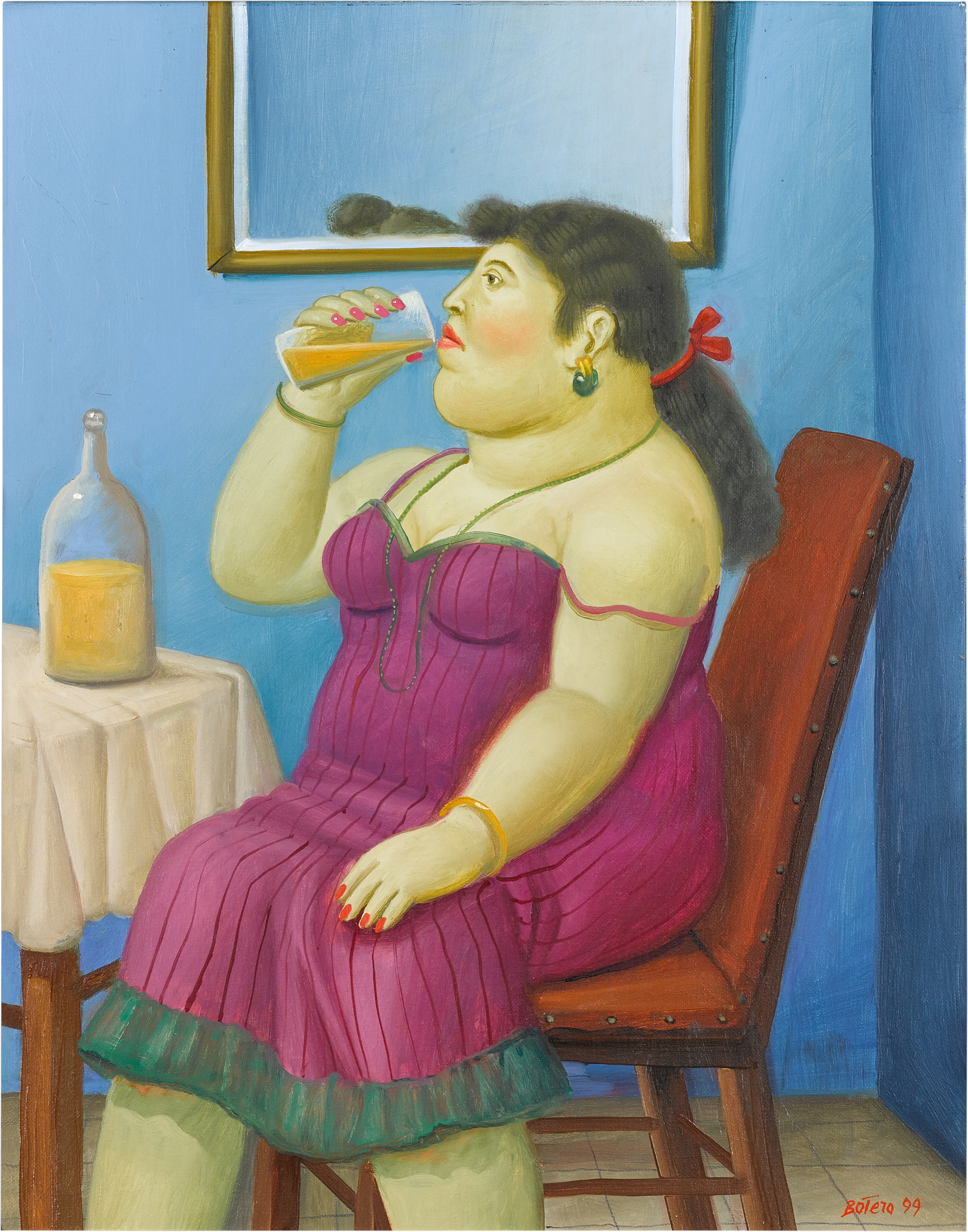 Fernando Botero — Femme Buvant