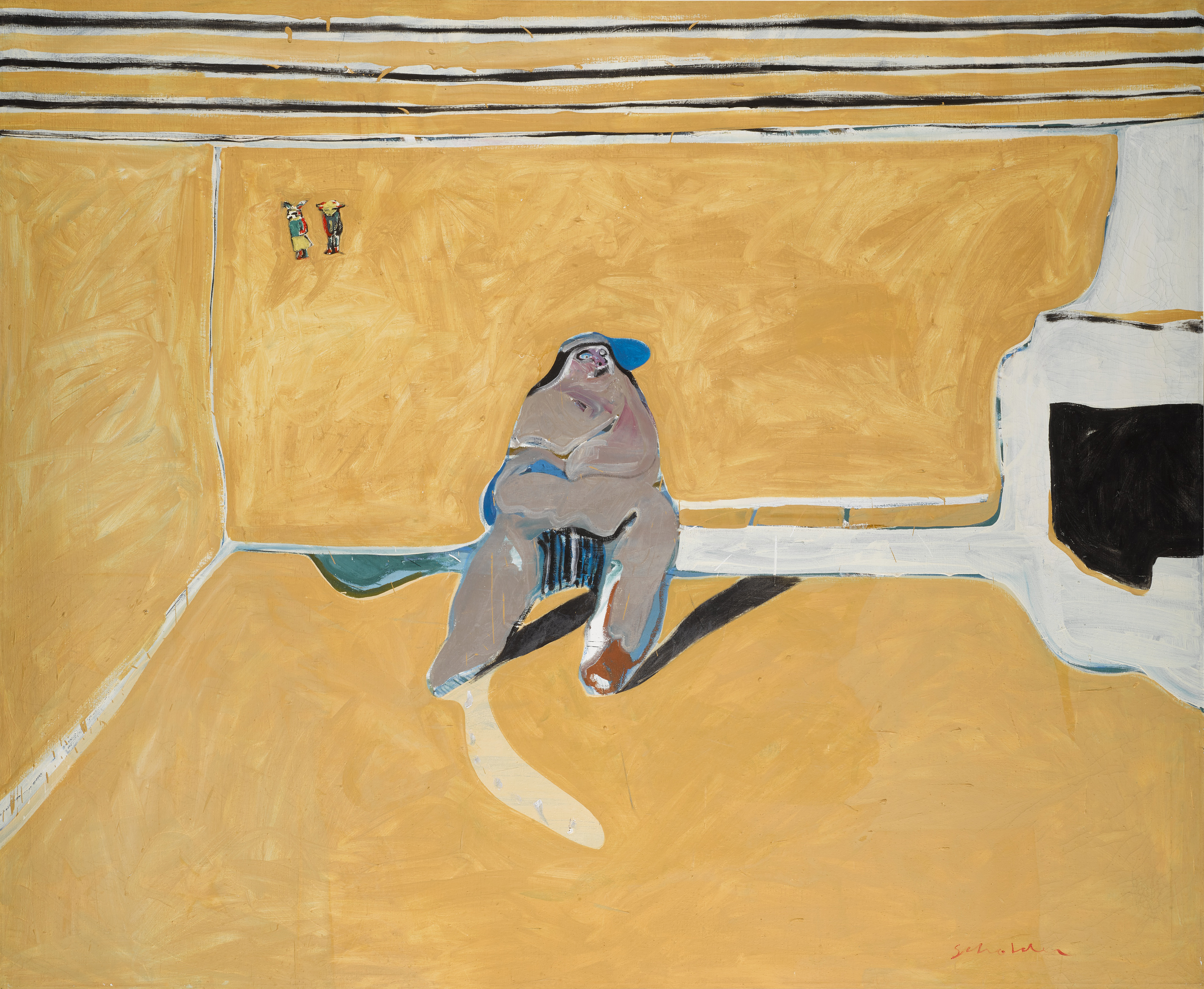 Fritz Scholder — Indian in a Pueblo Interior