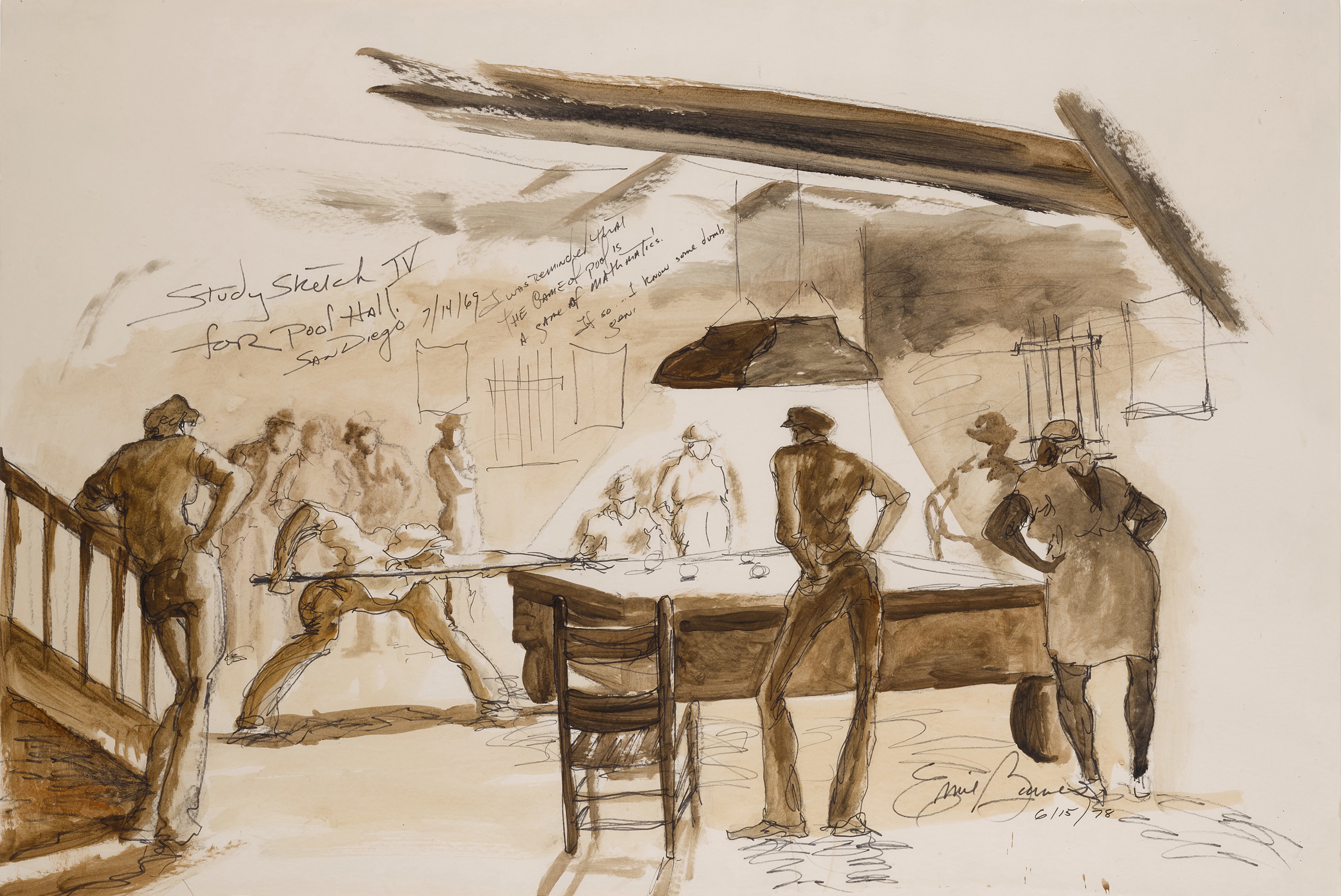 Study Sketch for Pool Hall