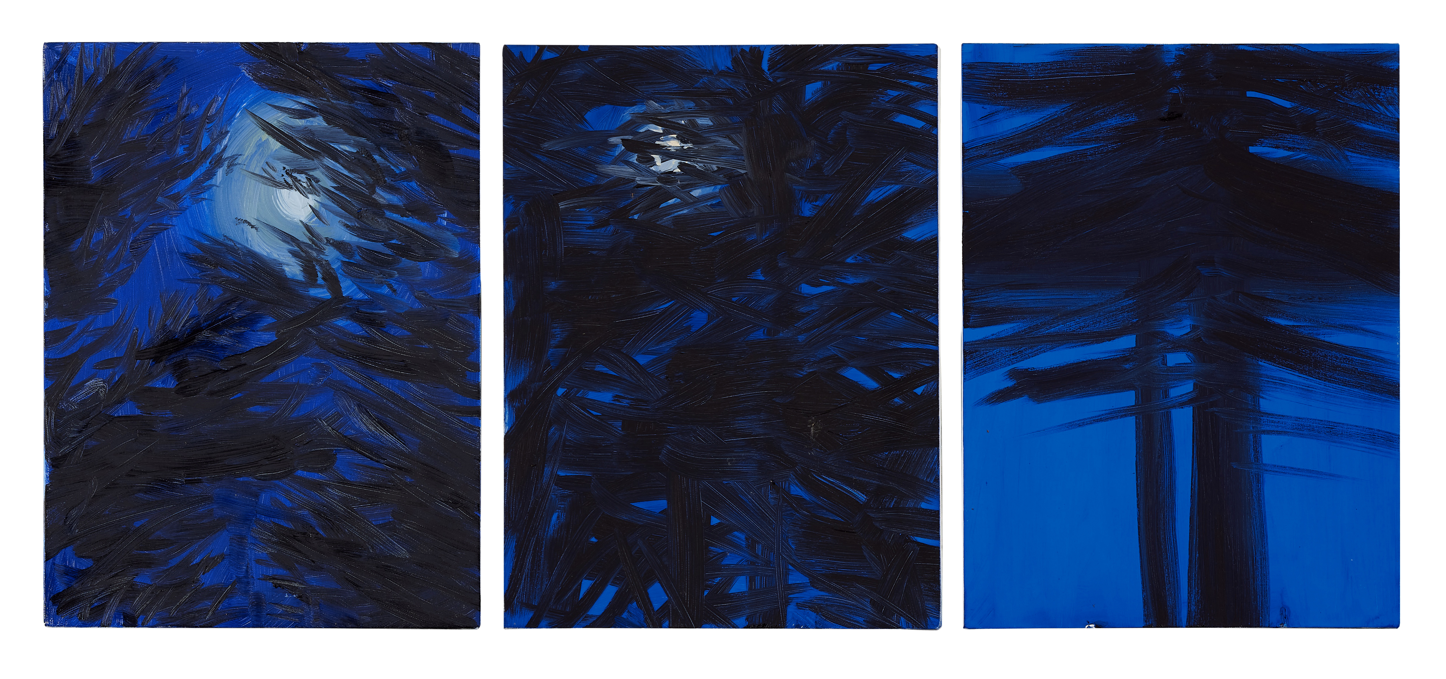 Ann Craven — Triptych (Night Pines, Fall 2007), 2007