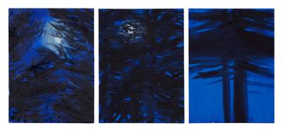 Triptych (Night Pines, Fall 2007), 2007