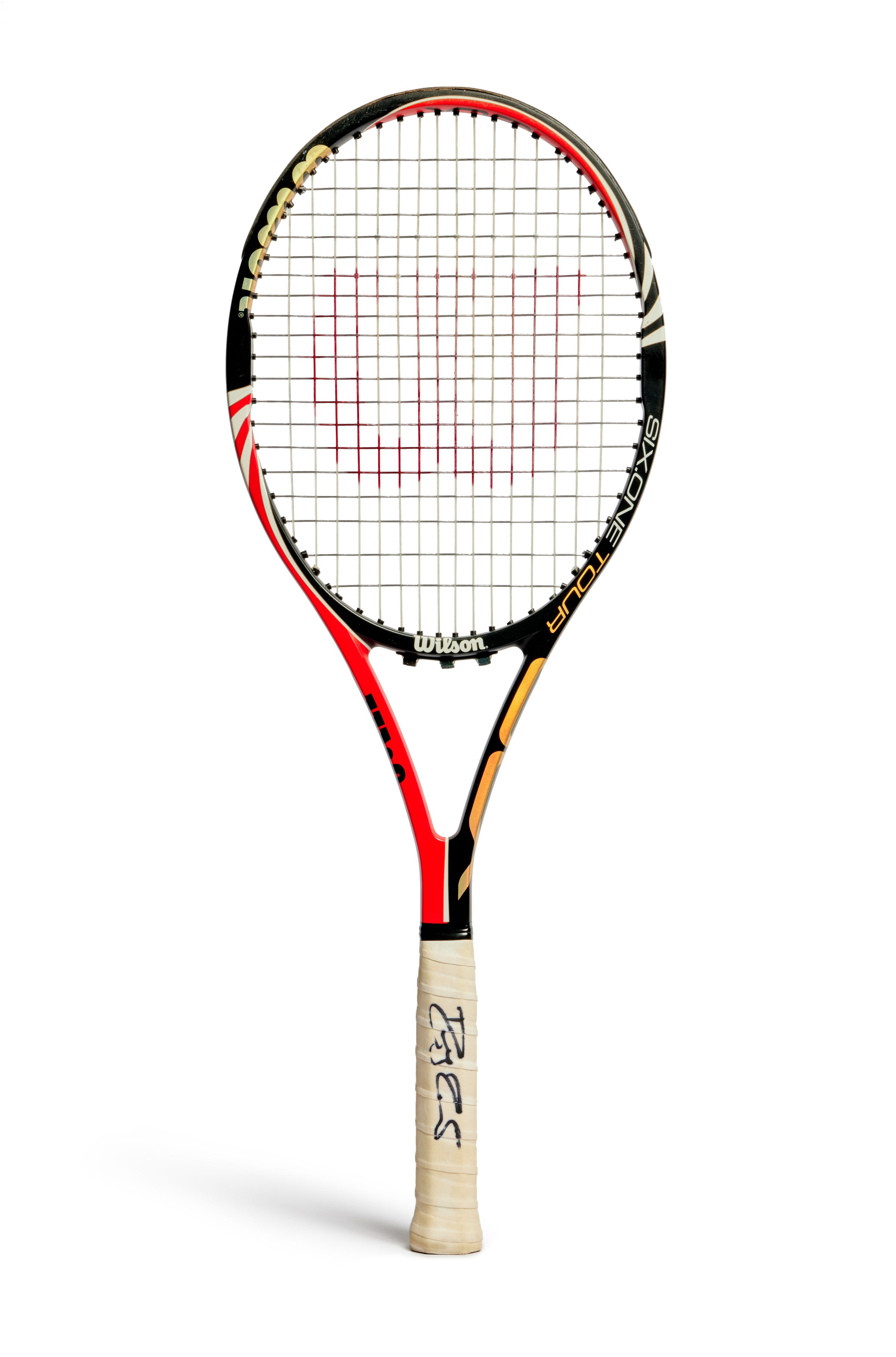 Wilson, Wilson Six.one Tour Tennis Racquet — Roger Federer 2011 French Open Finals Match Used & Signed Racquet