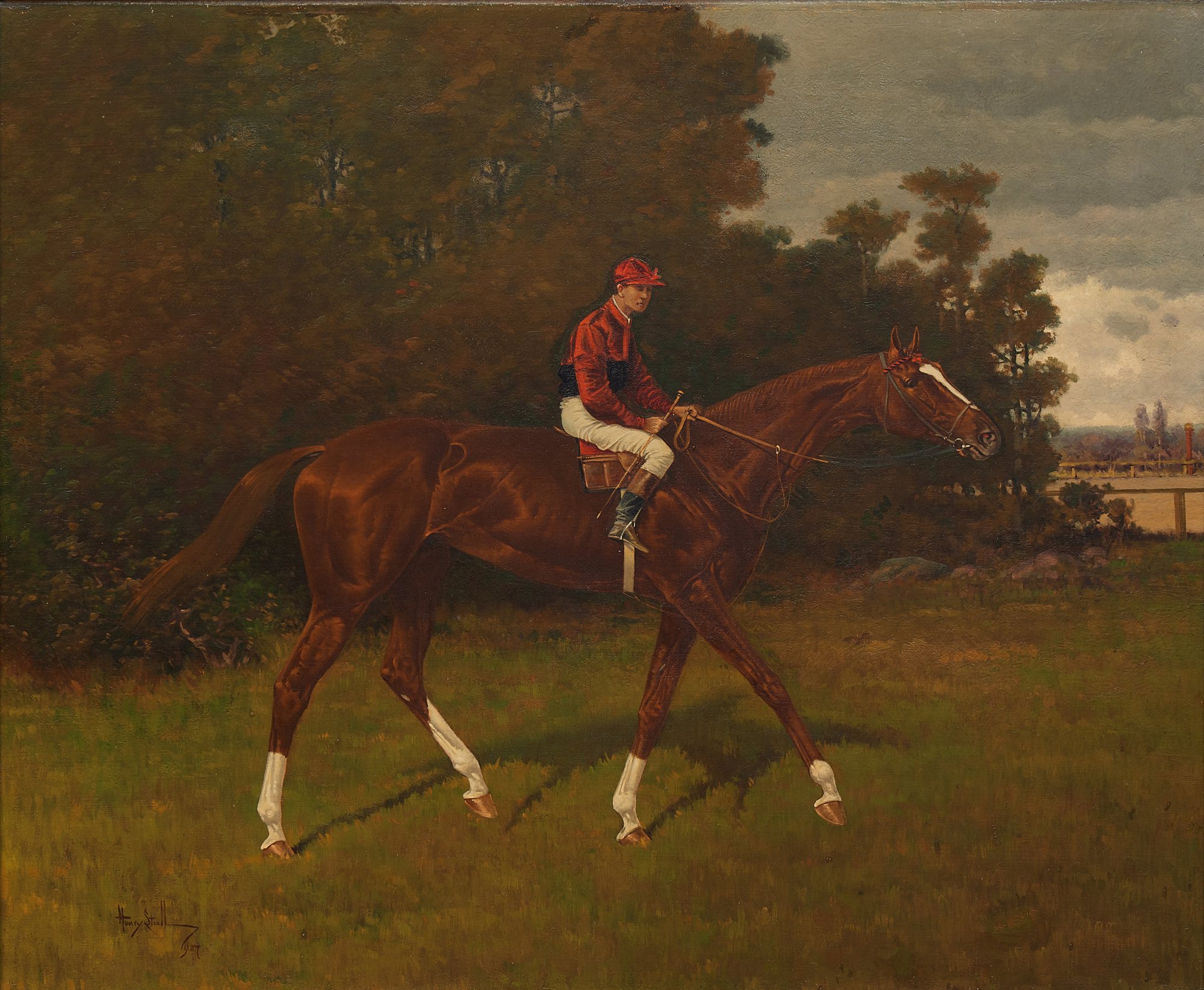 Charles Edward Owned by William H. Dubois with Jockey Up