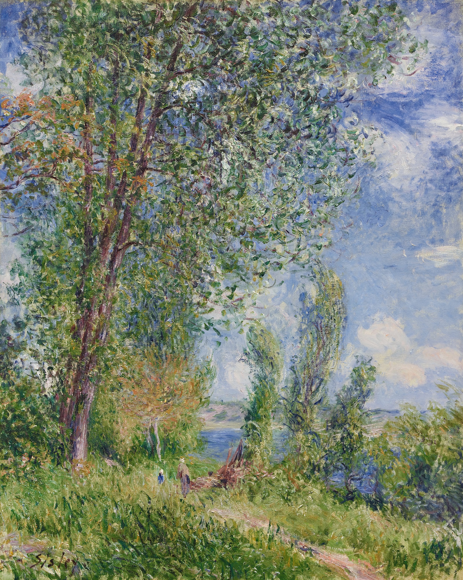 Alfred Sisley — Le Coup de vent, matin de mai