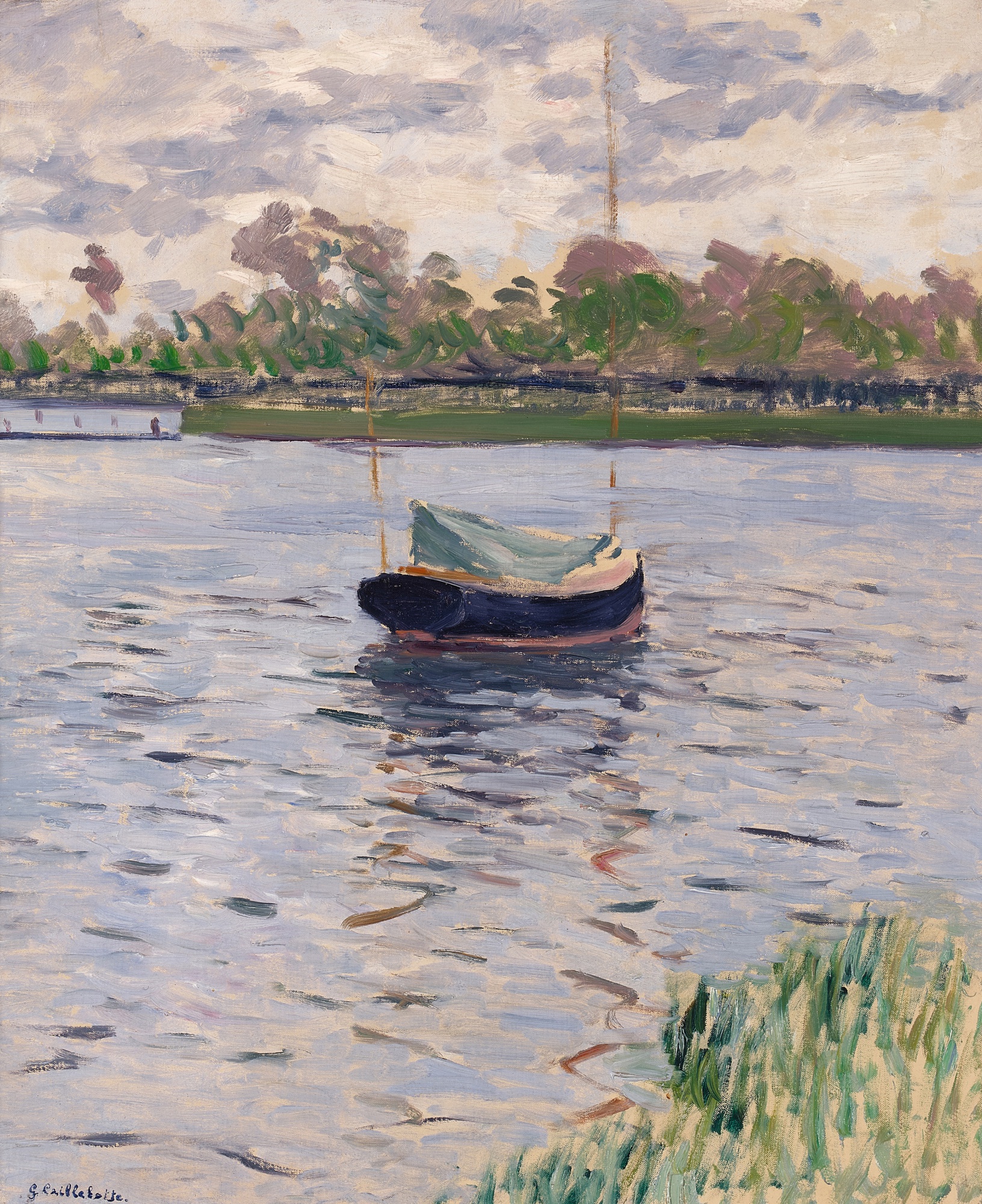 Bateau au mouillage, sur la Seine, à Argenteuil