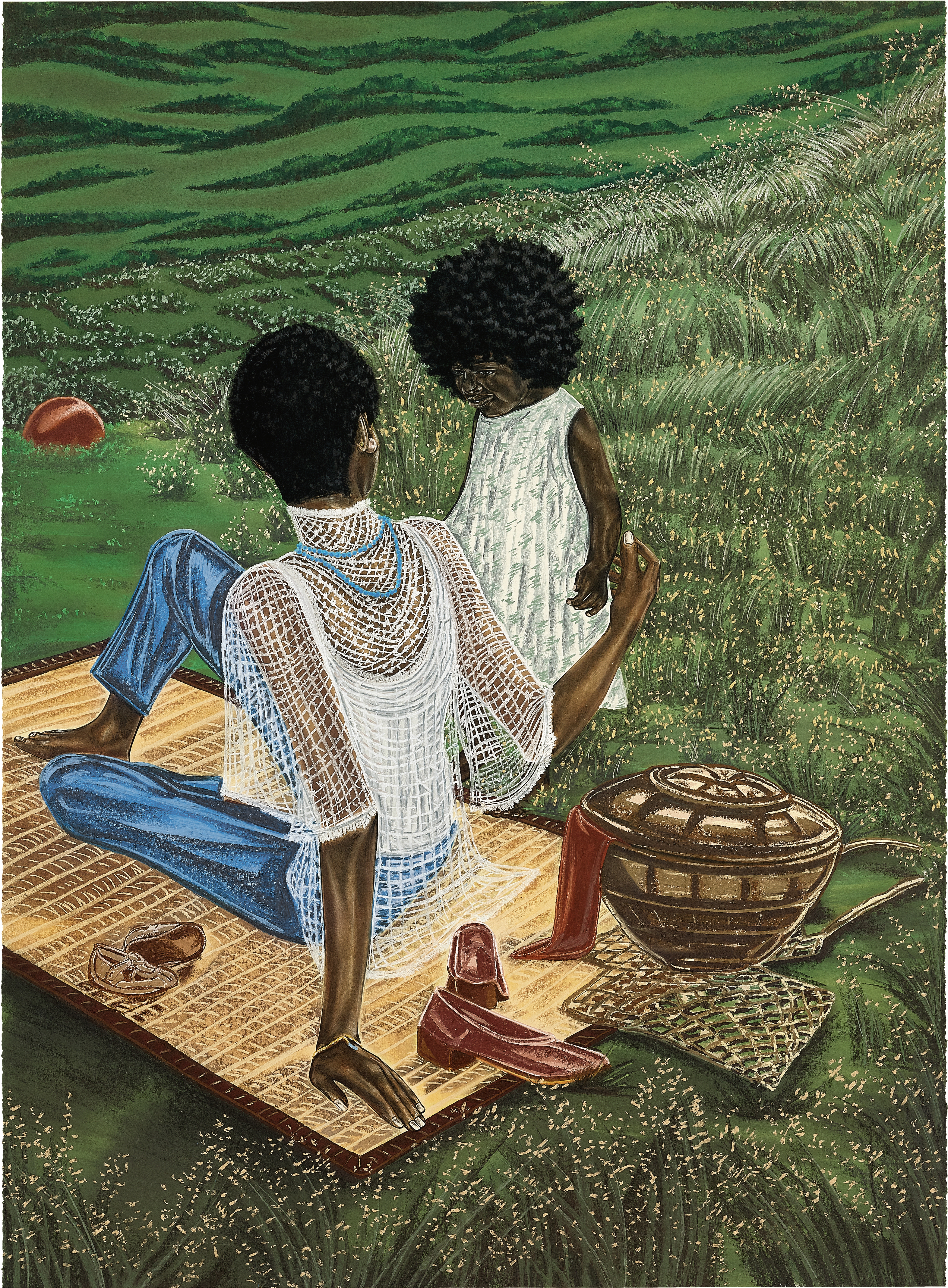 Toyin Ojih Odutola — Picnic on the Grounds