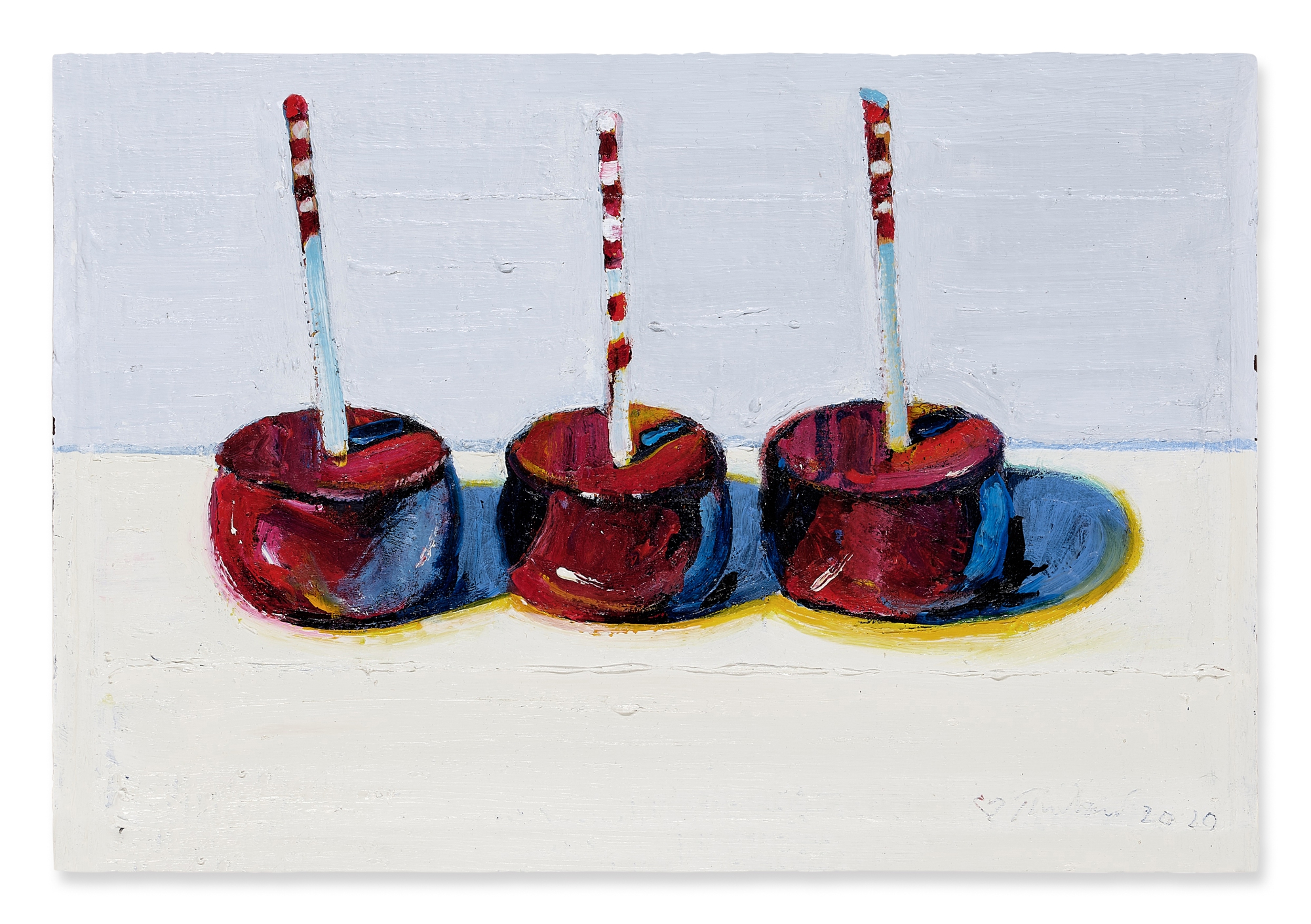 Wayne Thiebaud — Three Candy Apples