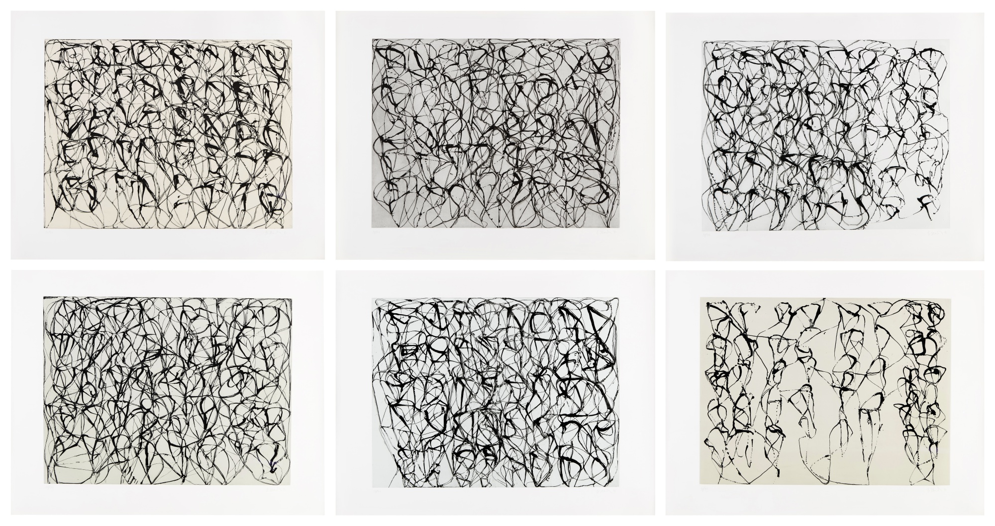 Brice Marden — Cold Mountain Series, Zen Studies 1-6