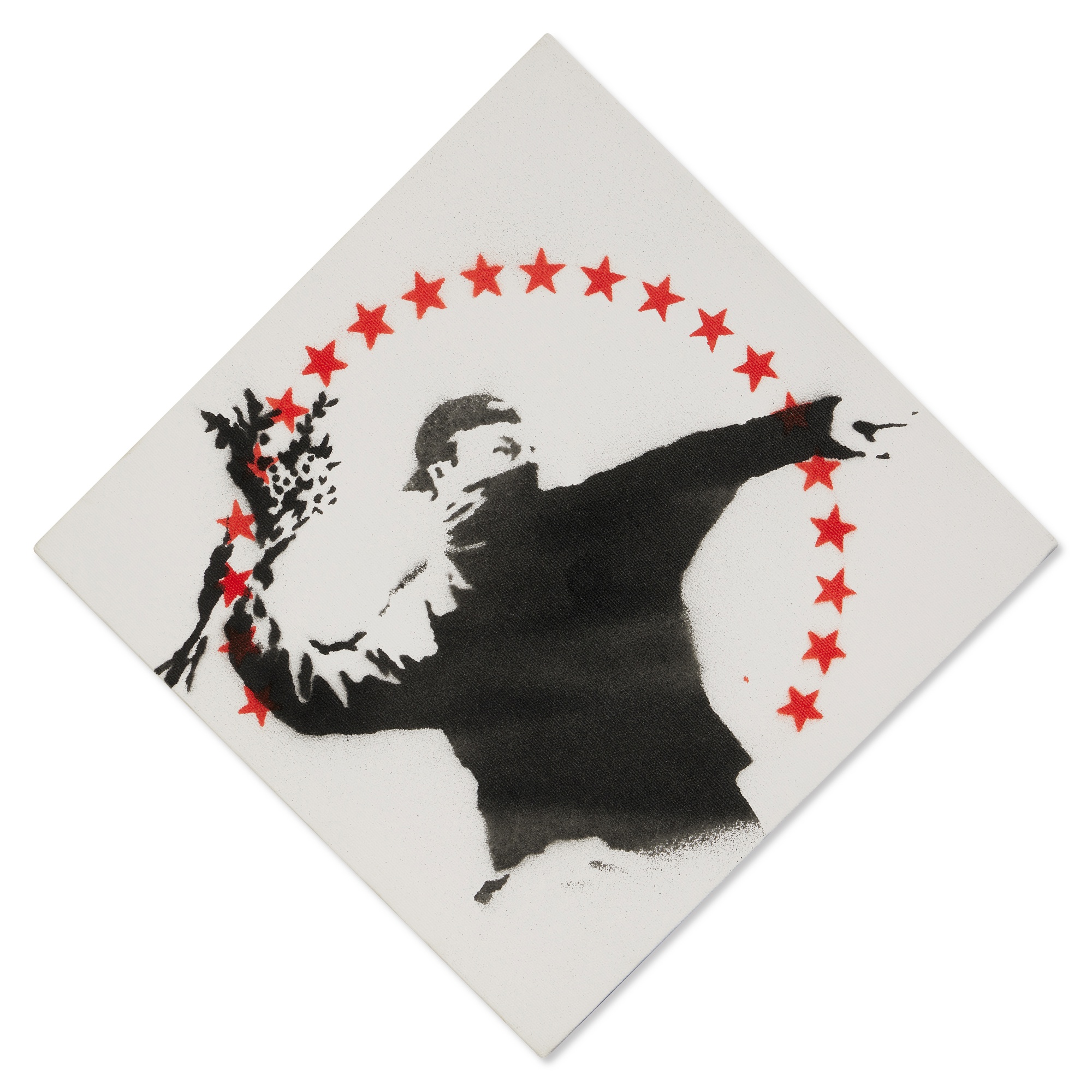 Banksy — Love Is In the Air (with stars)