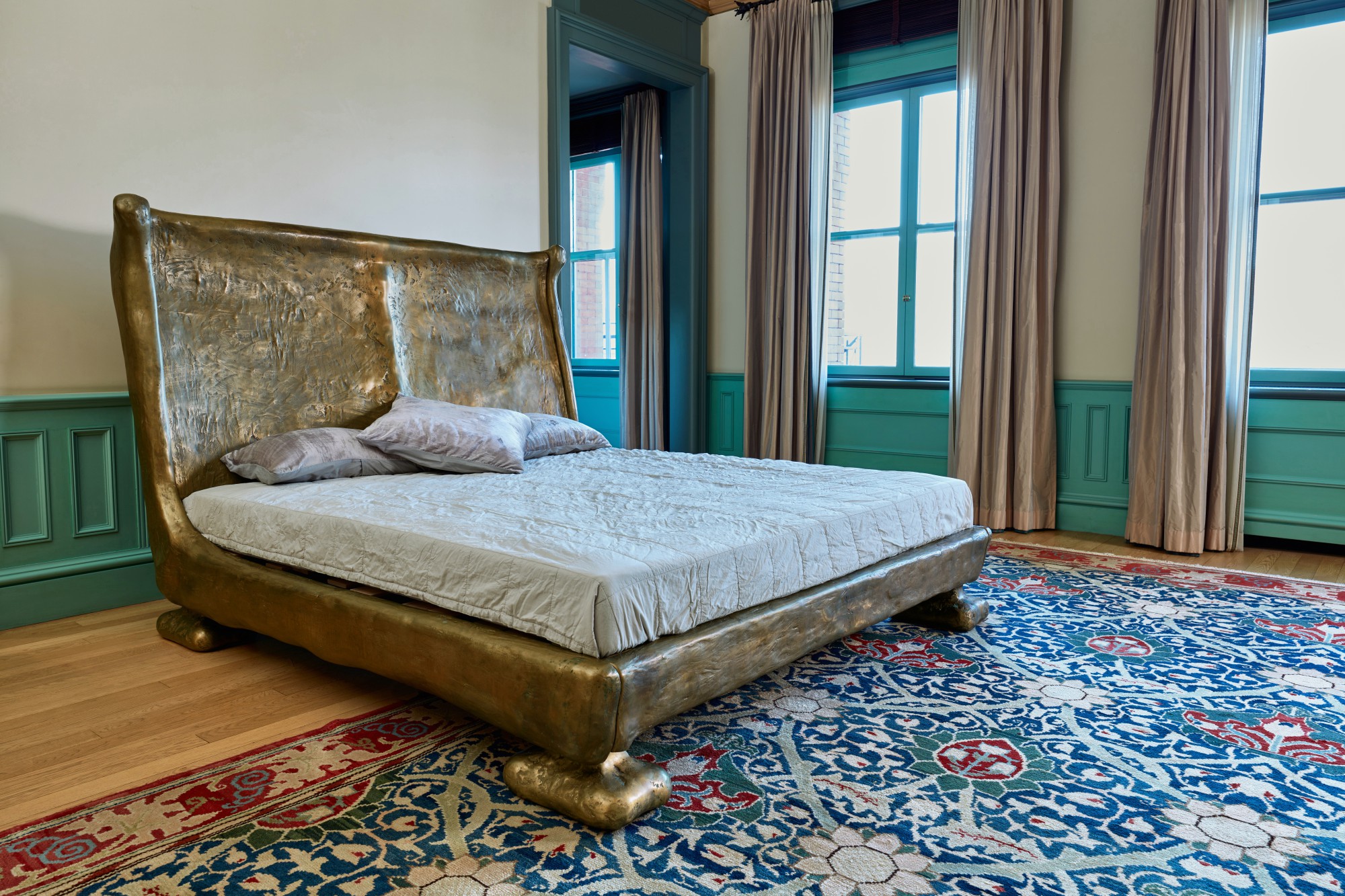 Julian Schnabel — Unique "Prehistoric Sleigh II" Bed