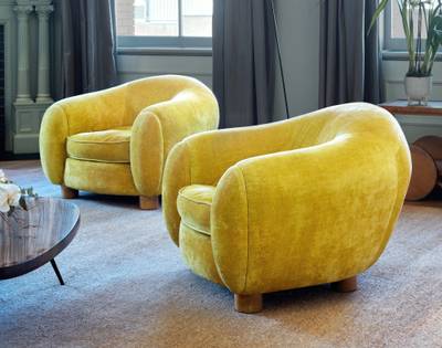 Pair of "Ours Polaire" Armchairs