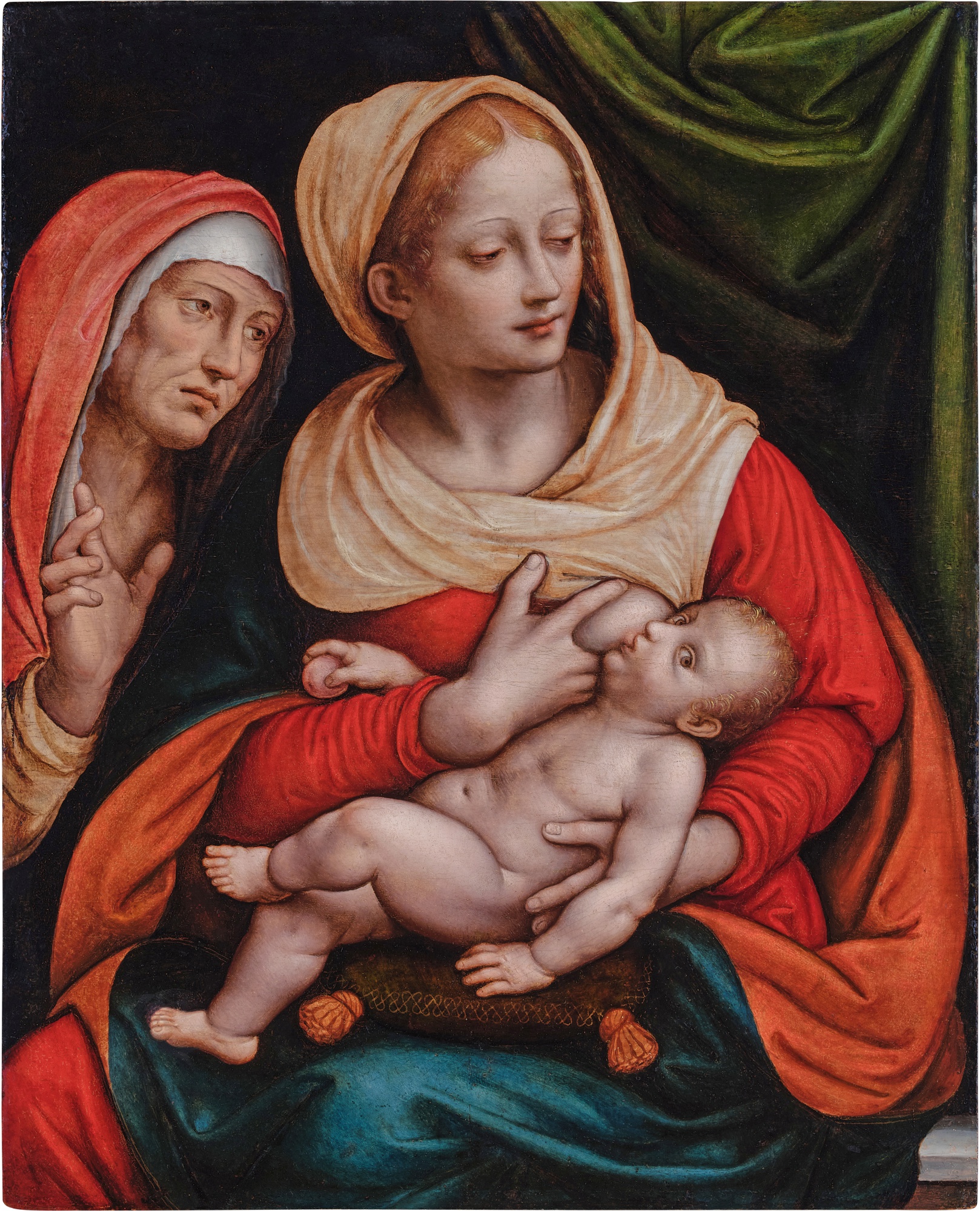 Giovanni Pietro Rizzoli, called Giampietrino — Madonna nursing the Christ Child with Saint Anne