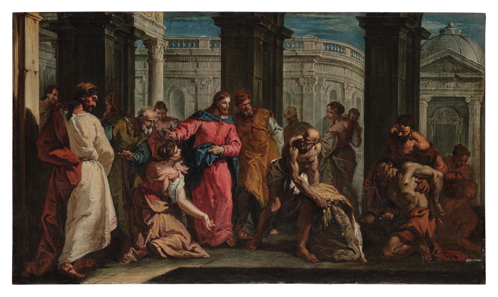 Sebastiano Ricci — Christ healing the paralytic man at the pool of Bethesda