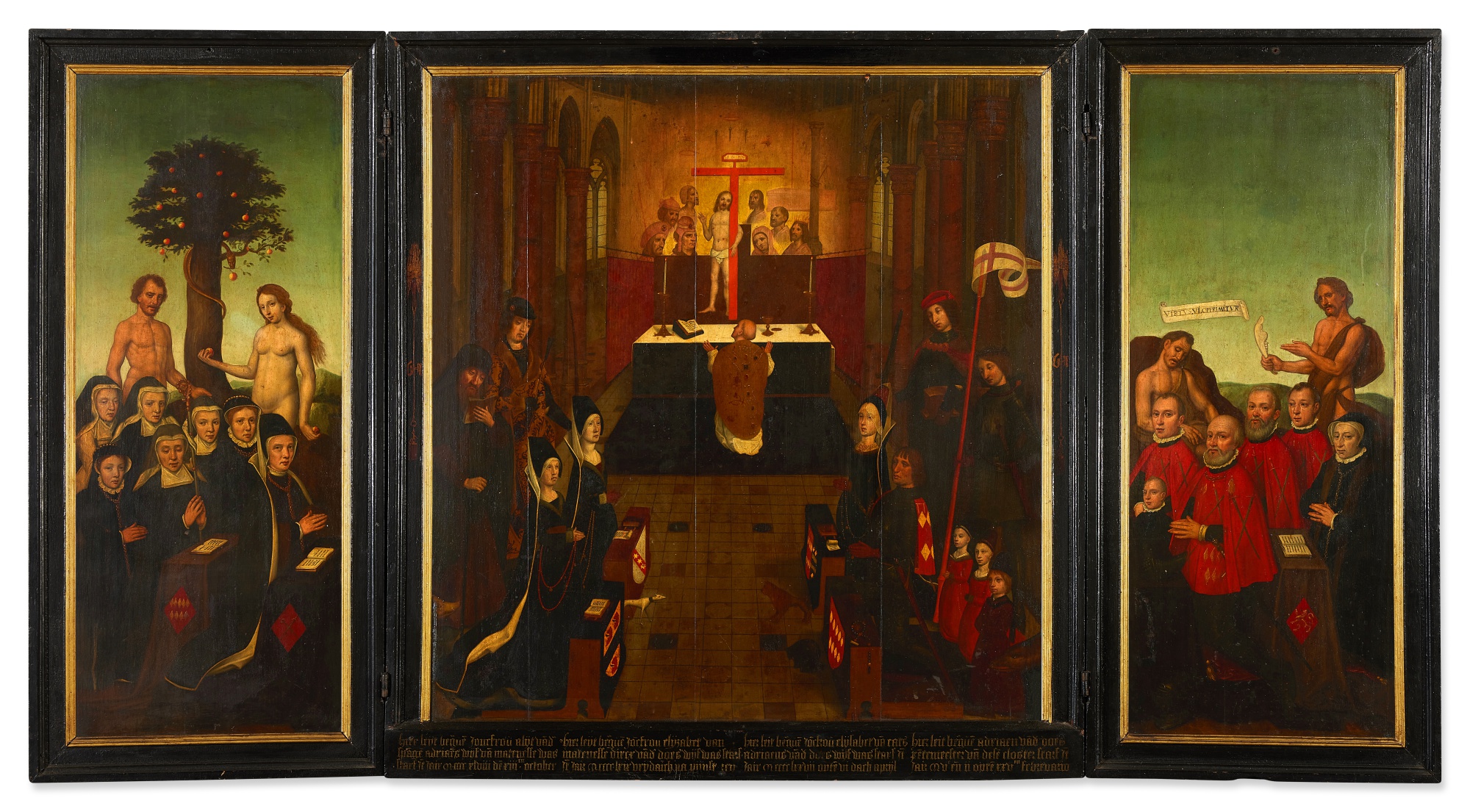 Netherlandish School, late 15th and mid-16th centuries — A triptych for the Van der Does Family