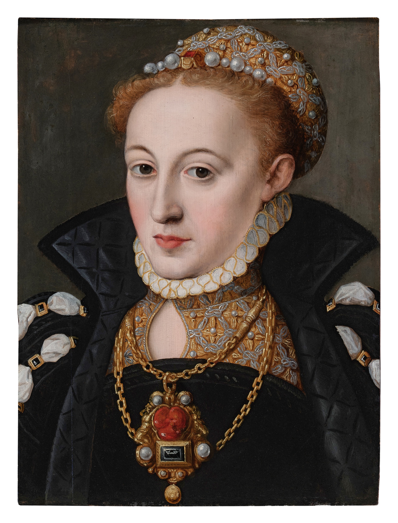 Flemish School, late 16th or 17th century — Portrait of a noblewoman, possibly Elizabeth I