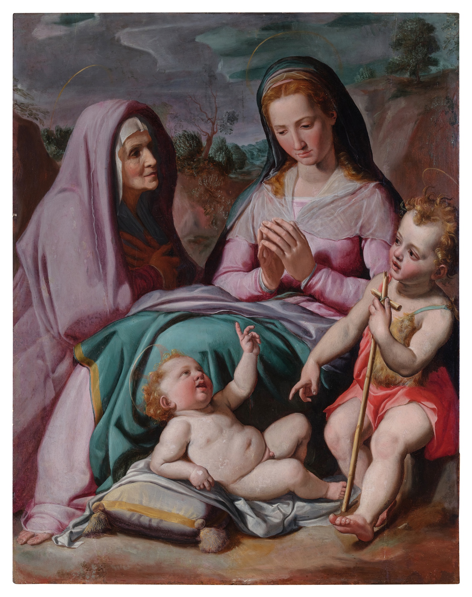 Santi di Tito — Madonna and Child with Saints Elizabeth and John the Baptist