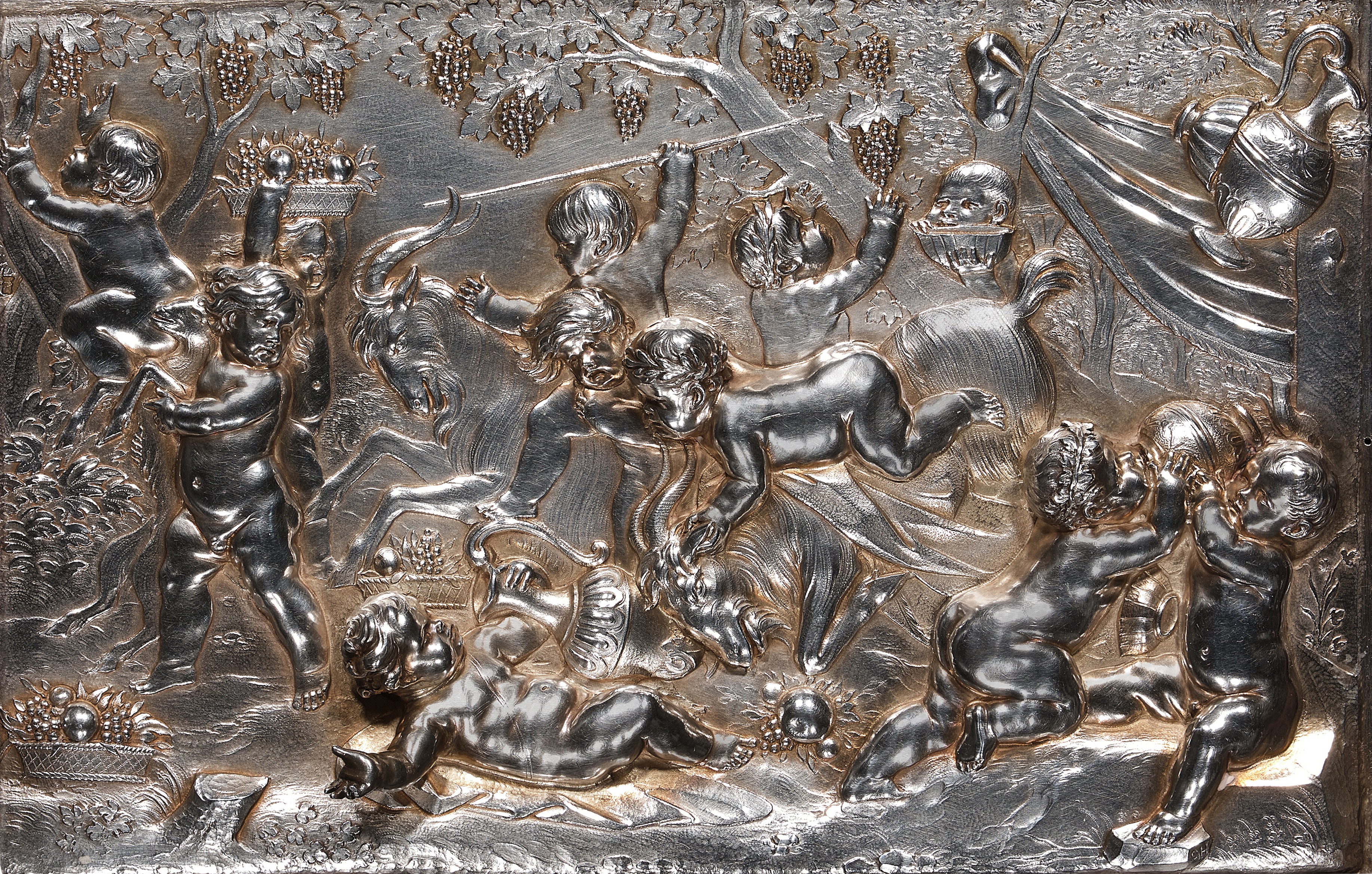 Probably Christopher Heckel (1740s - late 1770s) — Relief of Putti at Play, An Allegory of the Pleasure of Wine