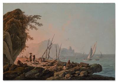 Harbor landscape in Portugal at dawn