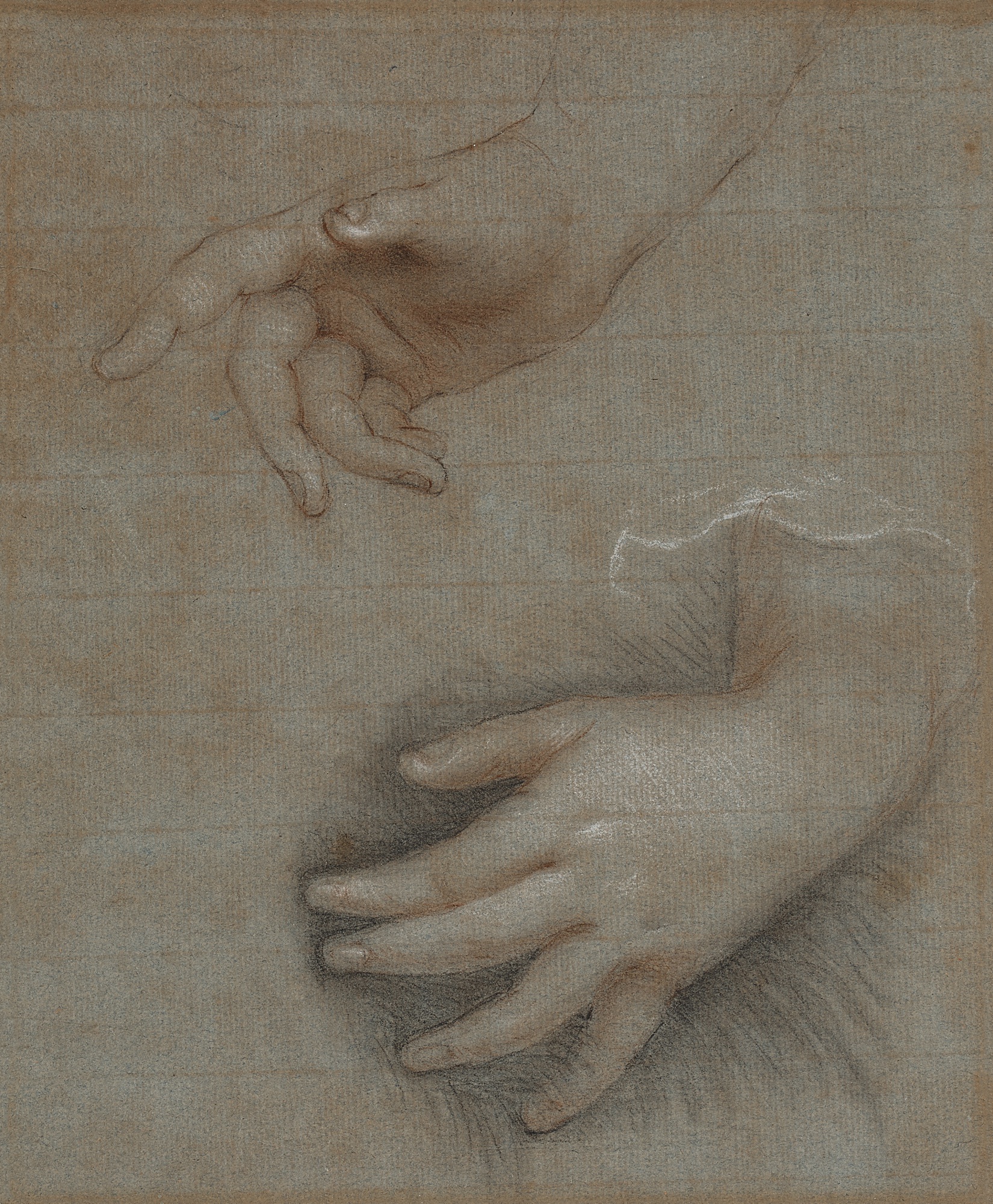 Attributed to François Lemoyne — Studies of hands