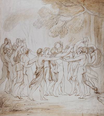 A Bacchanalian woodland dance