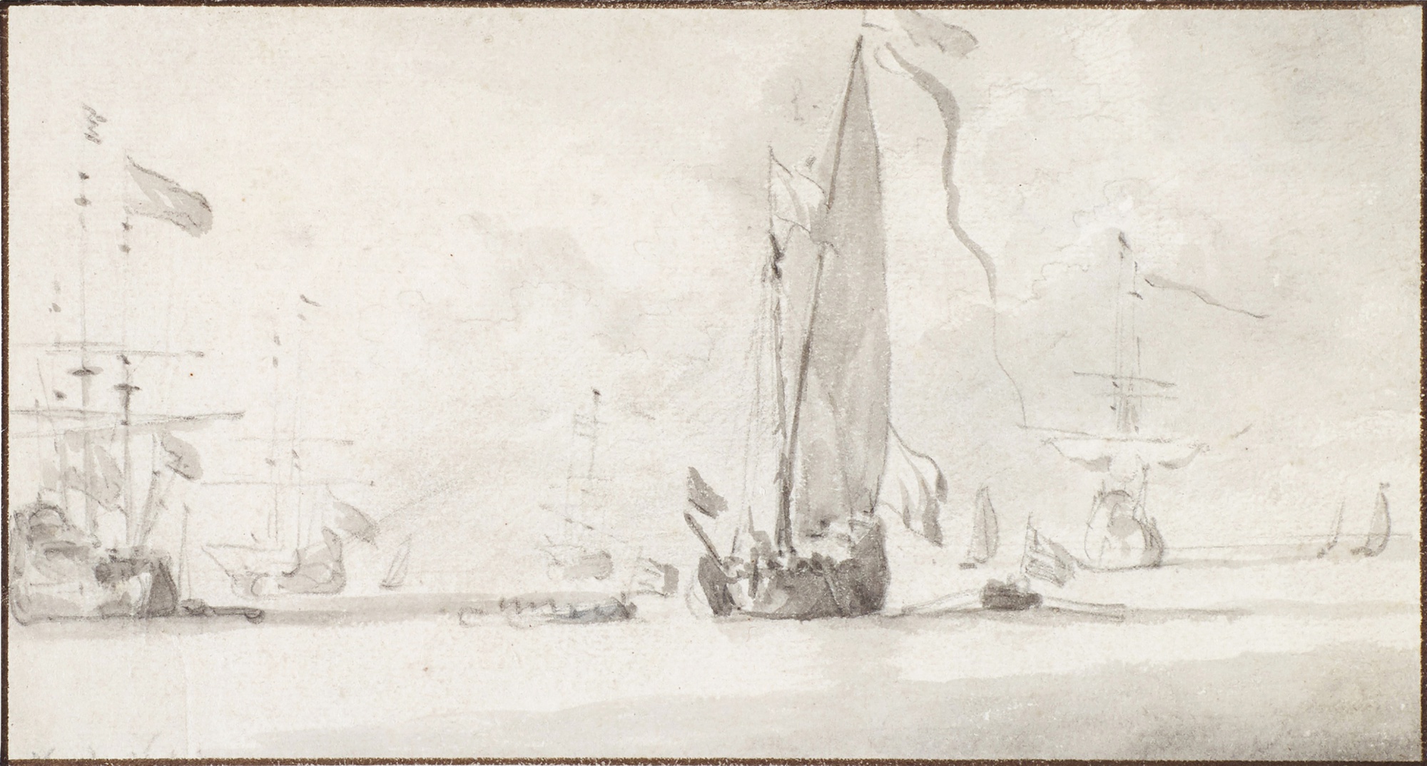 Willem van de Velde the Younger — Vessels at Sea