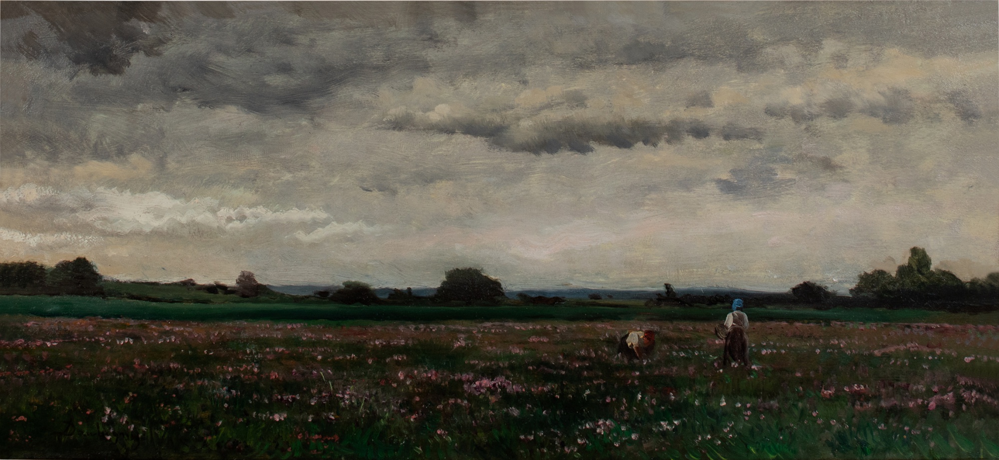 Charles François Daubigny — Paysannes dans un Champ Fleuri