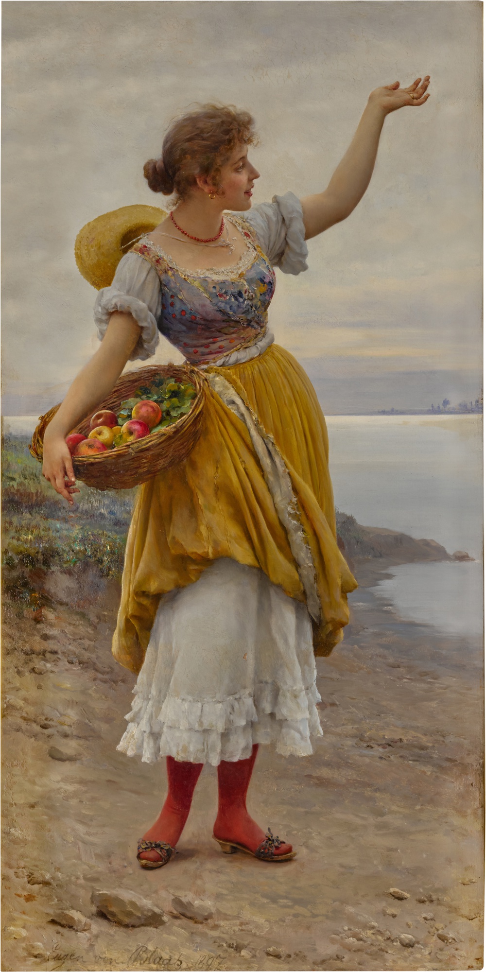 West Coast Private Collection — Woman with a Basket of Fruit