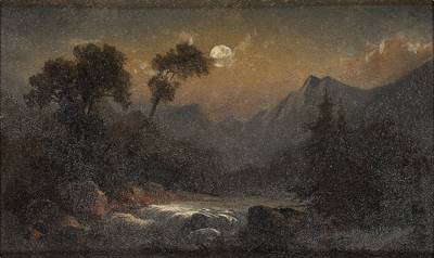 Paysage alpin de nuit