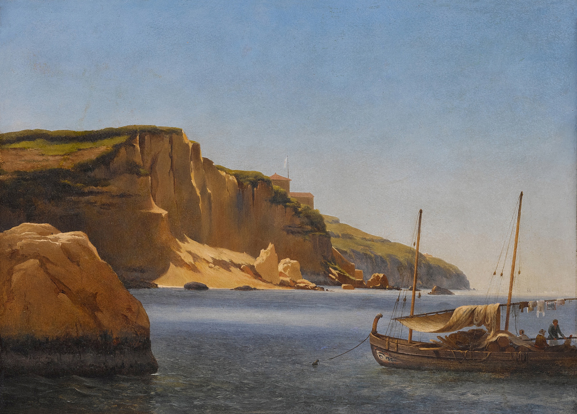 Jean Baptiste Louis (Baron Gros) Gros — Rive du Tage près de son embouchure