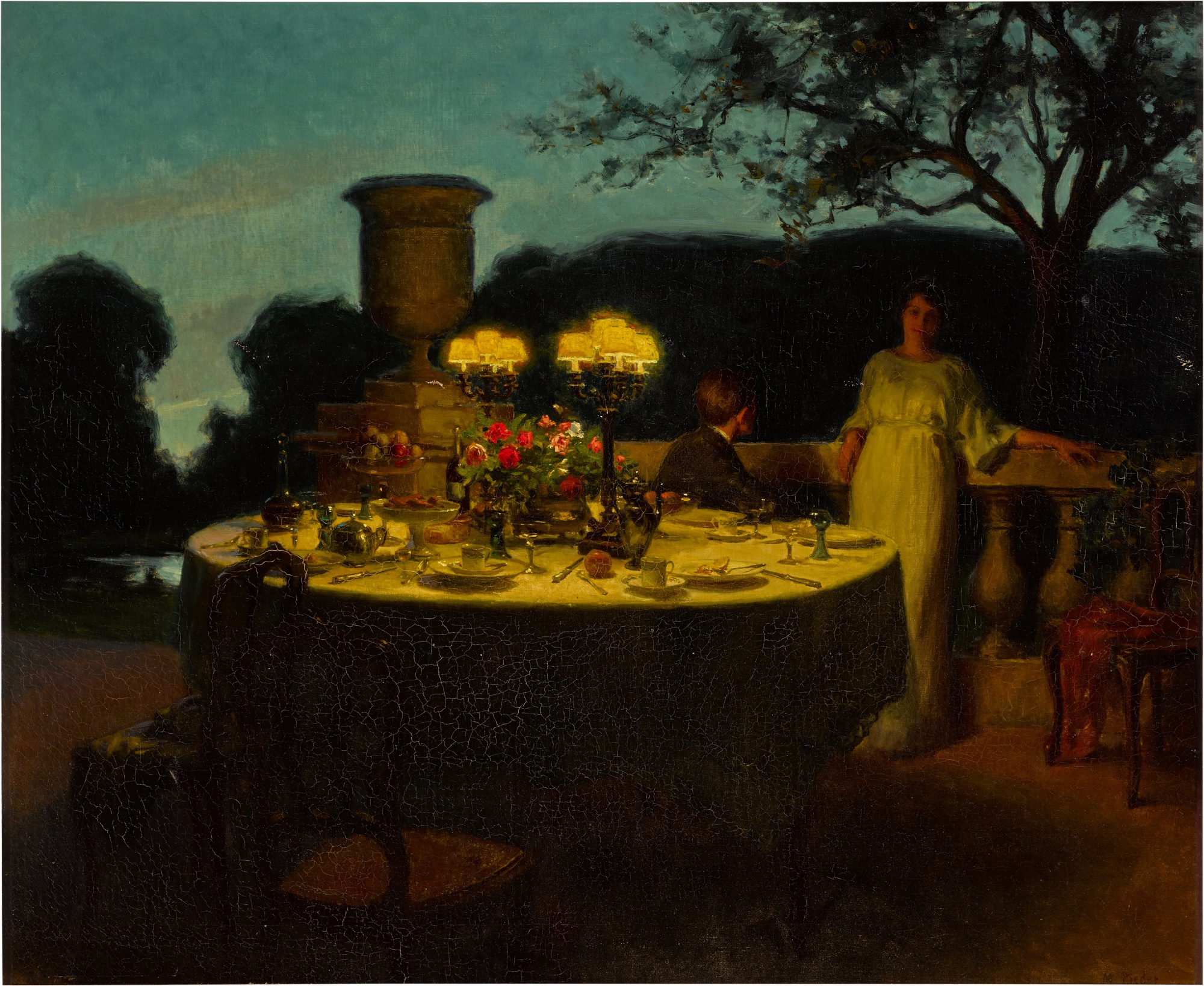 Marcel Rieder — L'attente avant le dîner, sur la terrasse