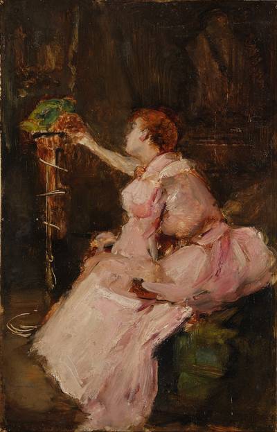 Femme au perroquet