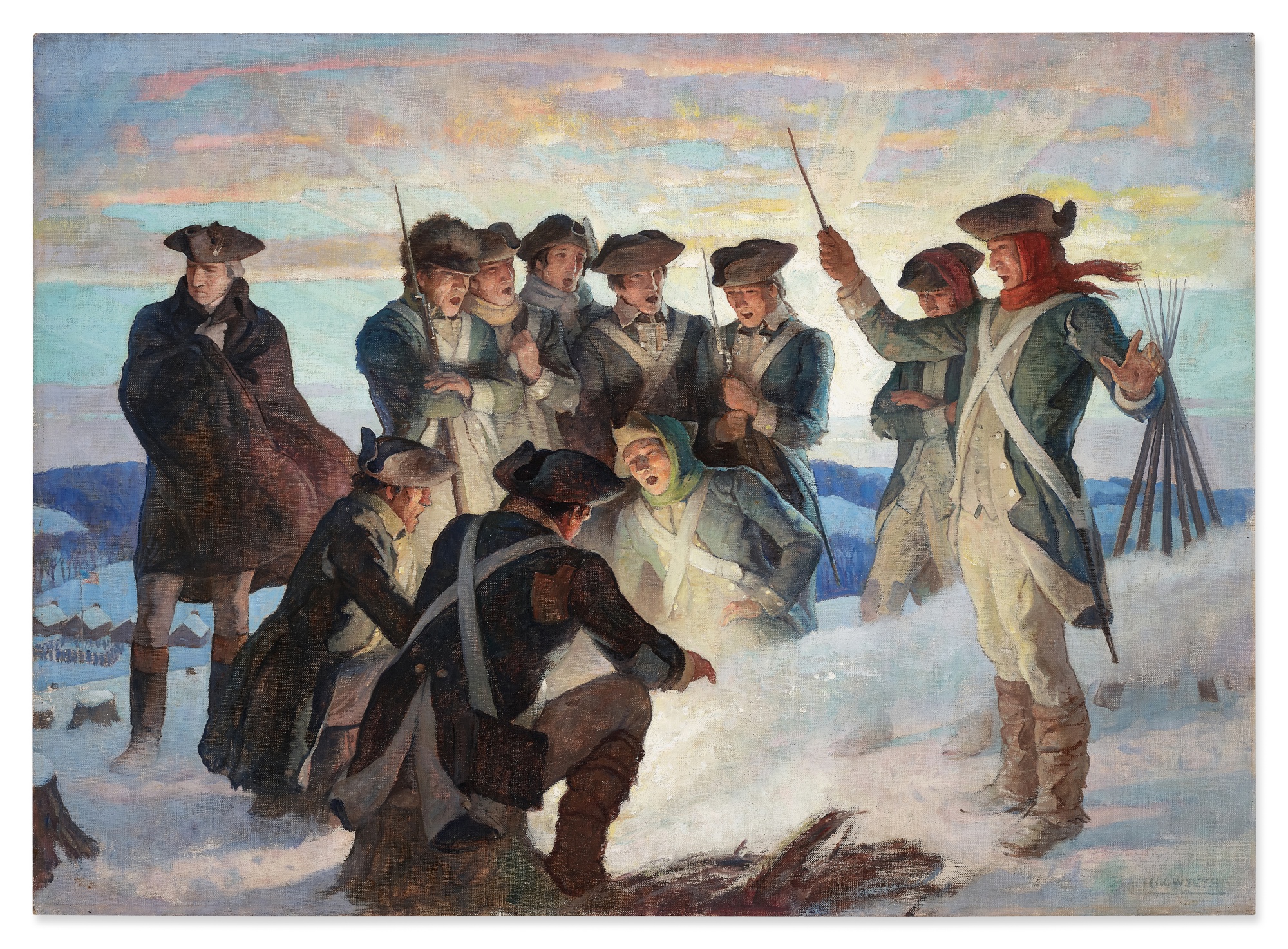 N. C. Wyeth — Winter at Valley Forge