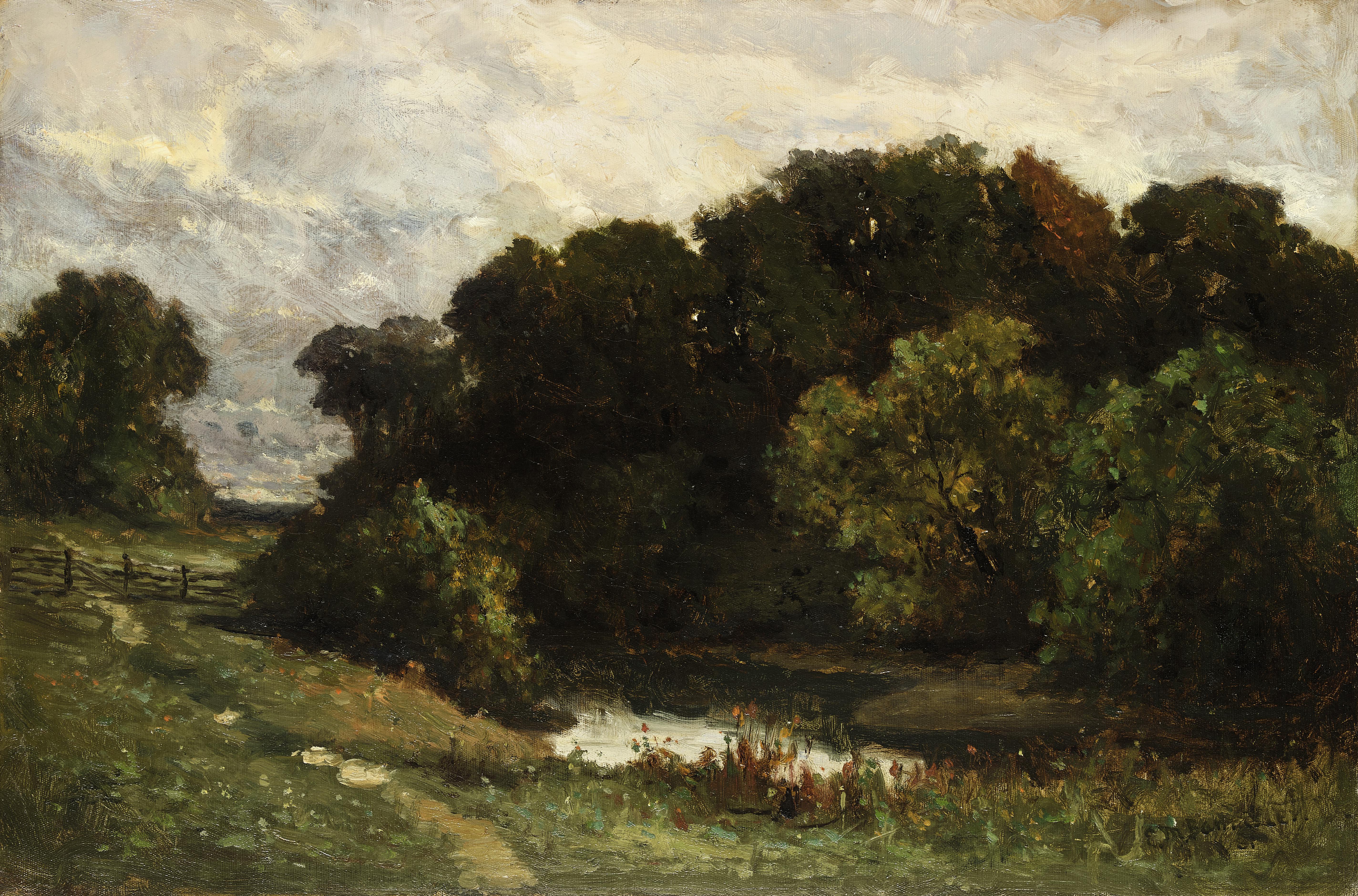 Edward Mitchell Bannister — Pastoral Landscape