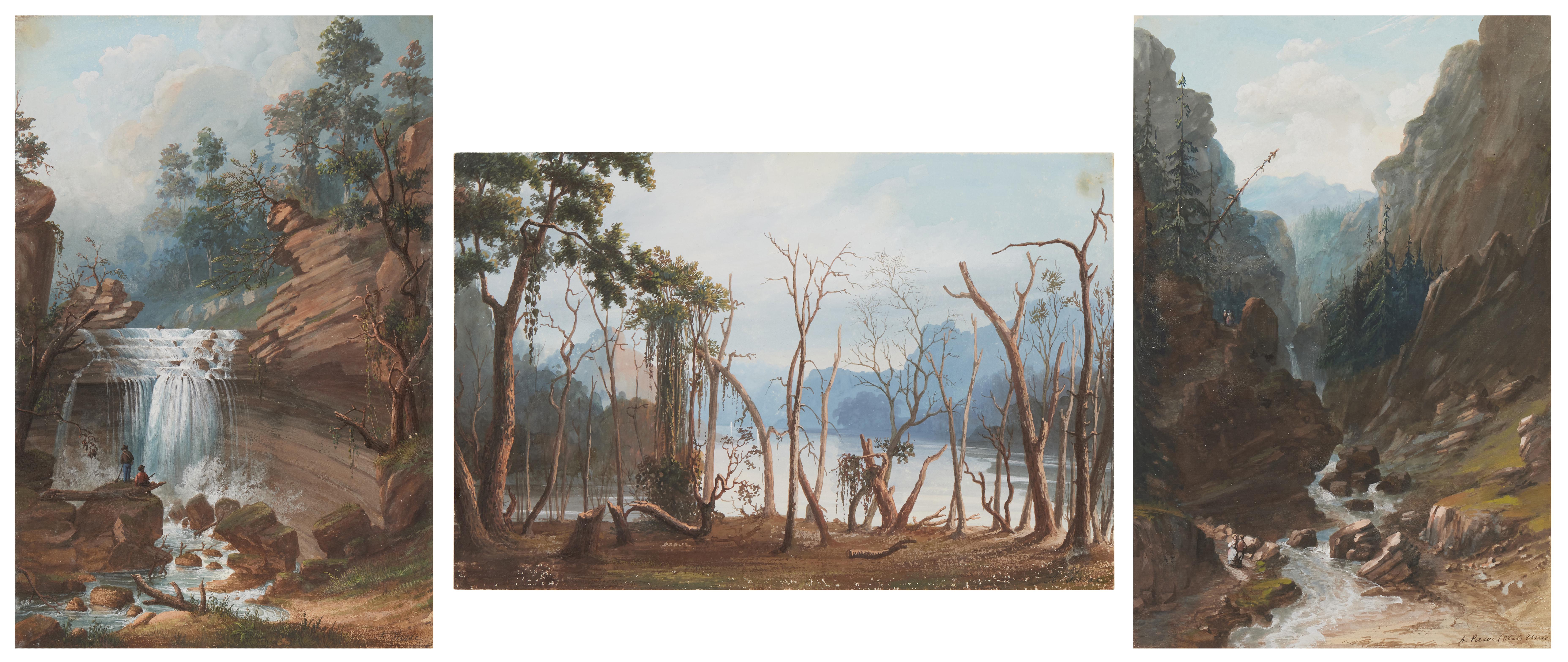 Marie Adrien Persac — Indiana (Three Drawings)