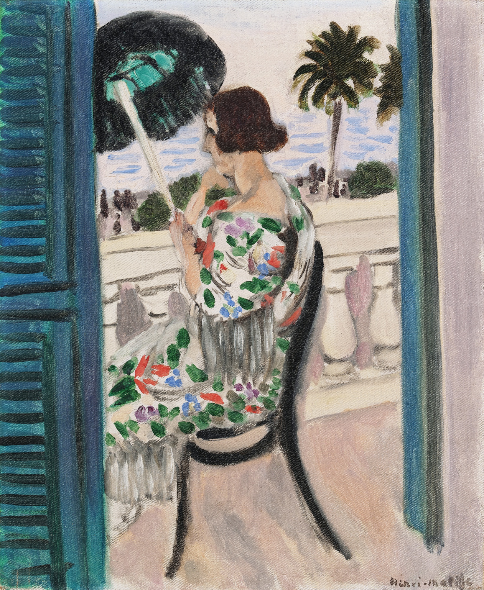 Unknown — Femme assise sur un balcon