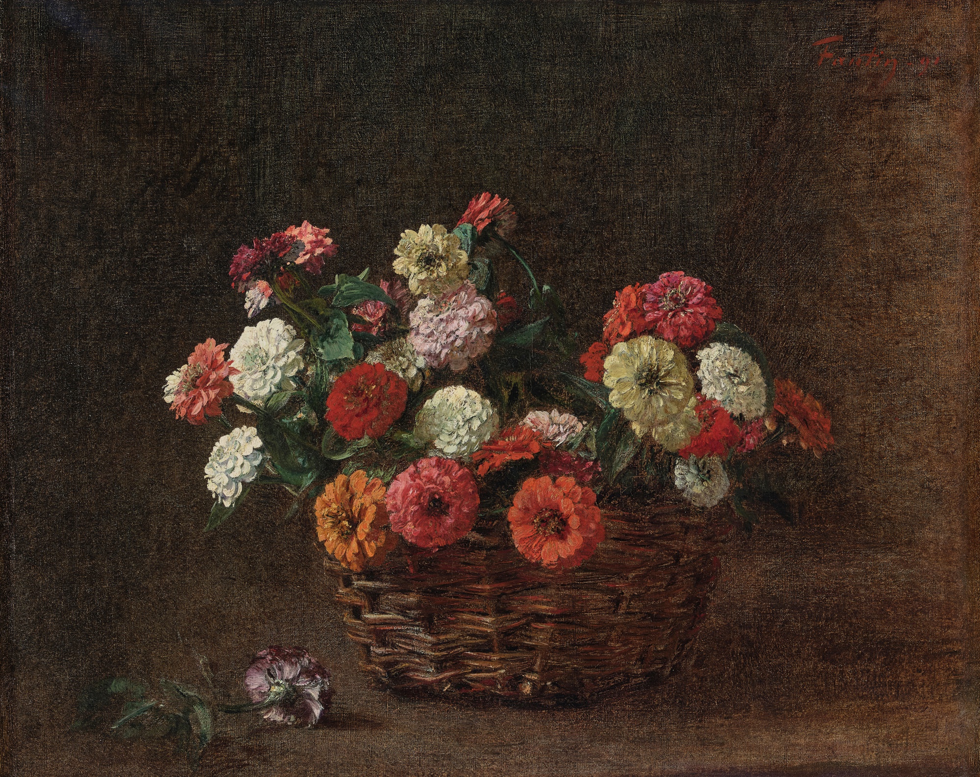 Henri Fantin-Latour — Zinnias