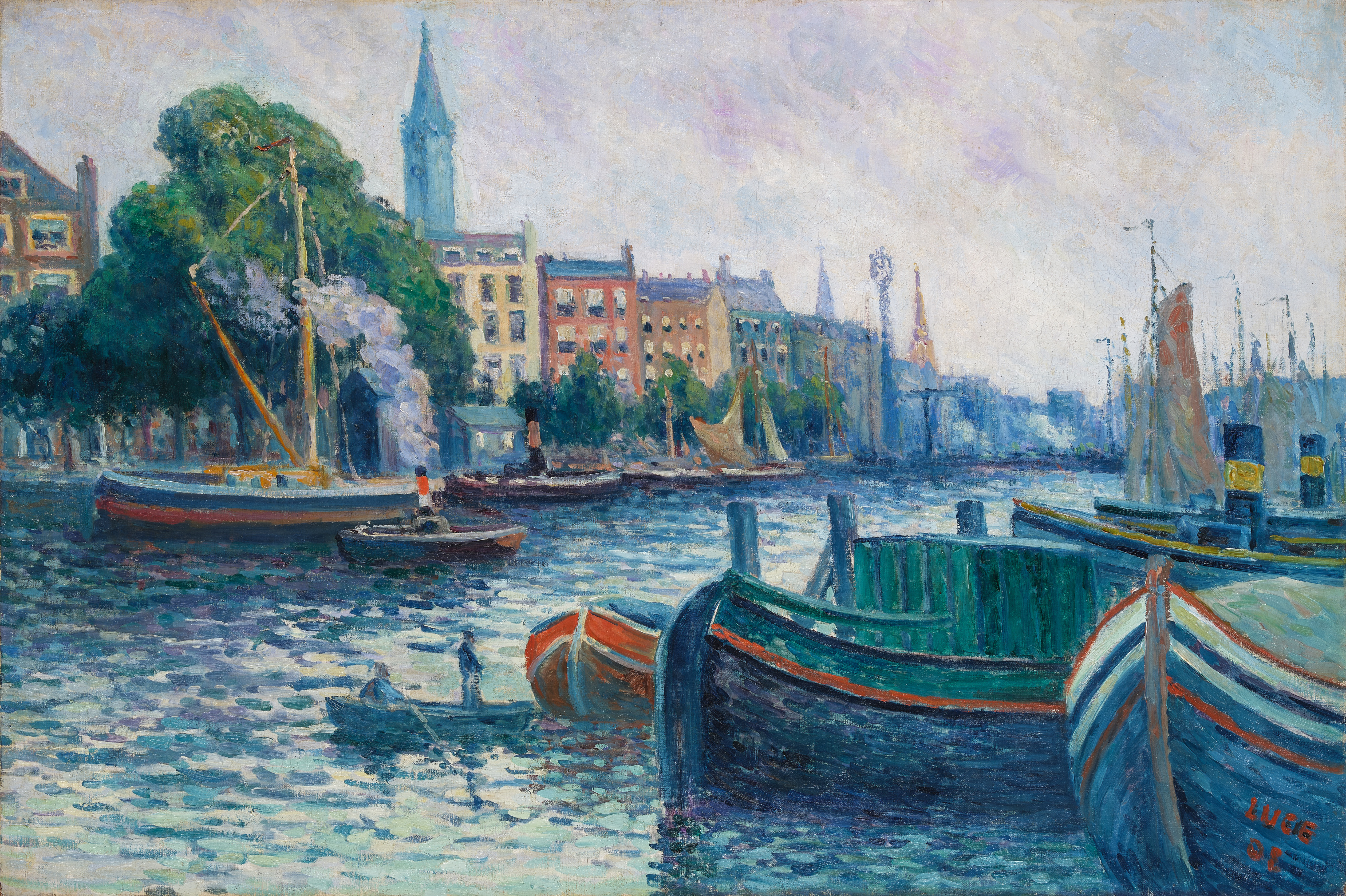 Maximilien Luce — Le Leuvehaven, Rotterdam