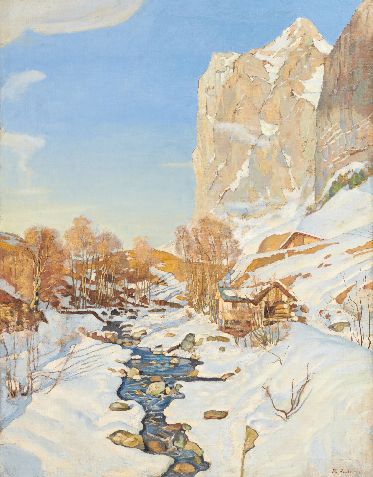 Winterlandschaft mit Wetterhorn (Winter Landscape with Wetterhorn)