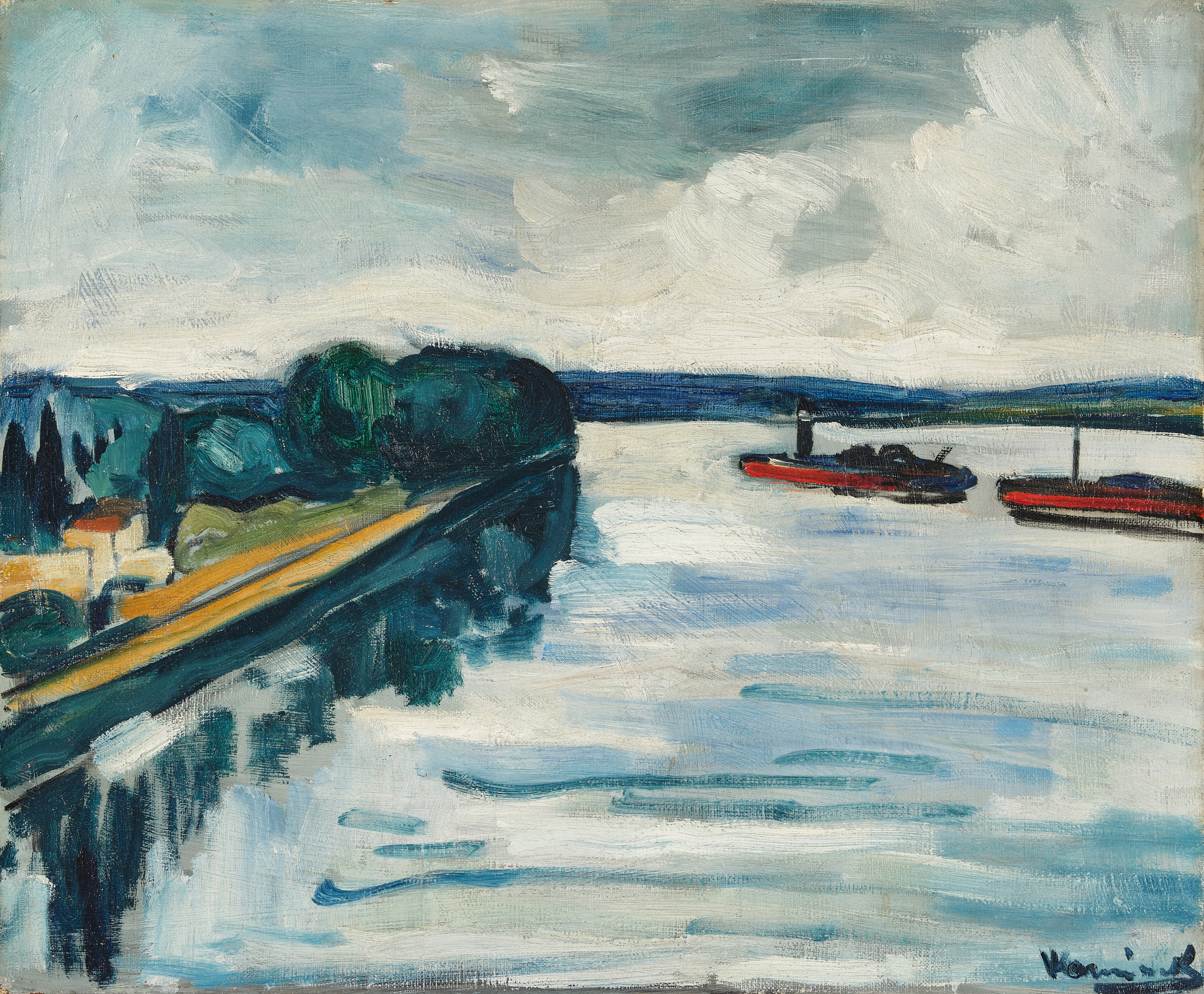 Maurice de Vlaminck — La Seine à Chatou (Remorqueurs)
