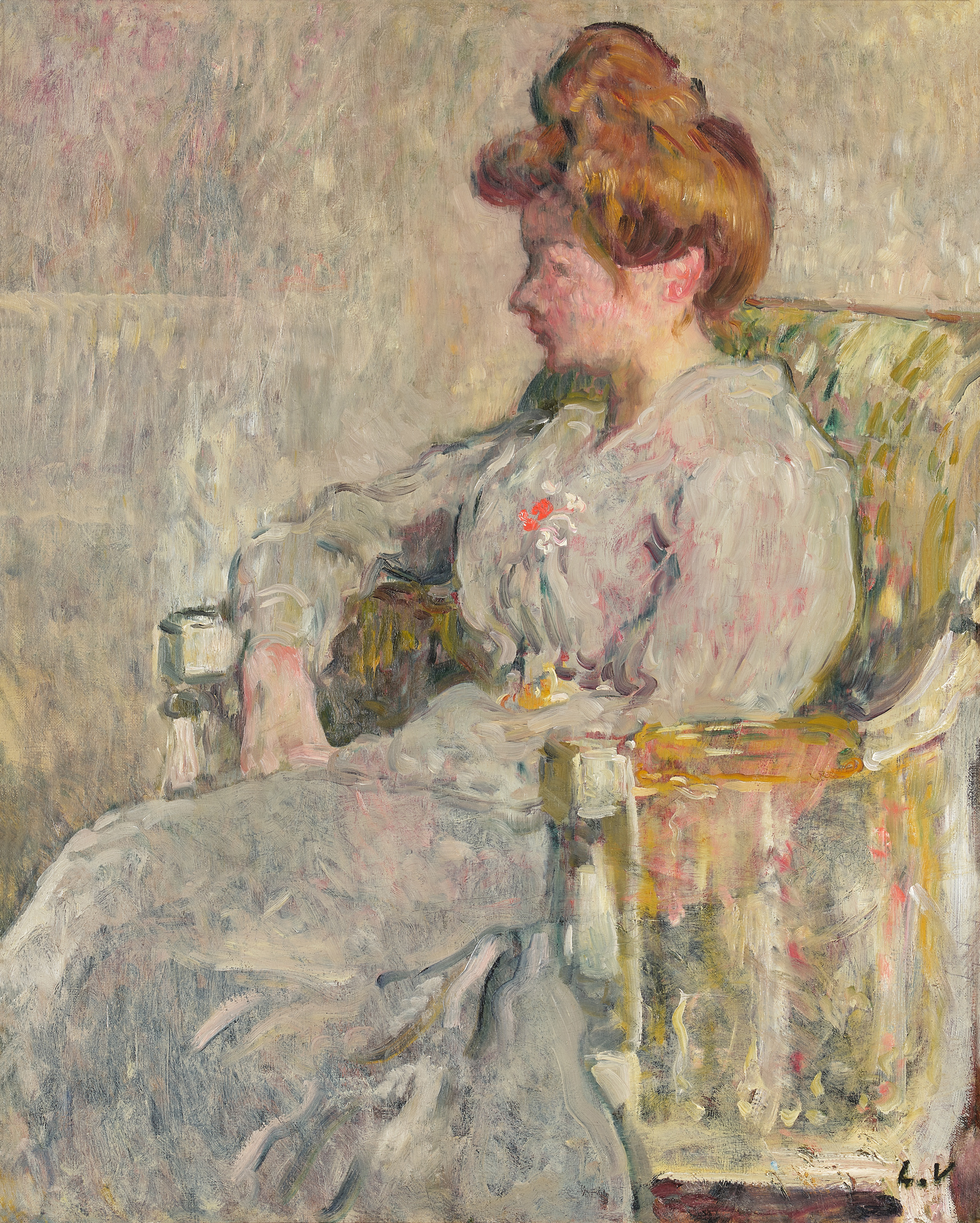 Suzanne Valtat dans le fauteuil directoire
