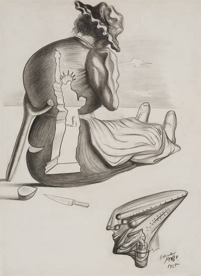 Nourrice avec apparition de la statue de la liberté et tête aérodynamique avec soulier et verres