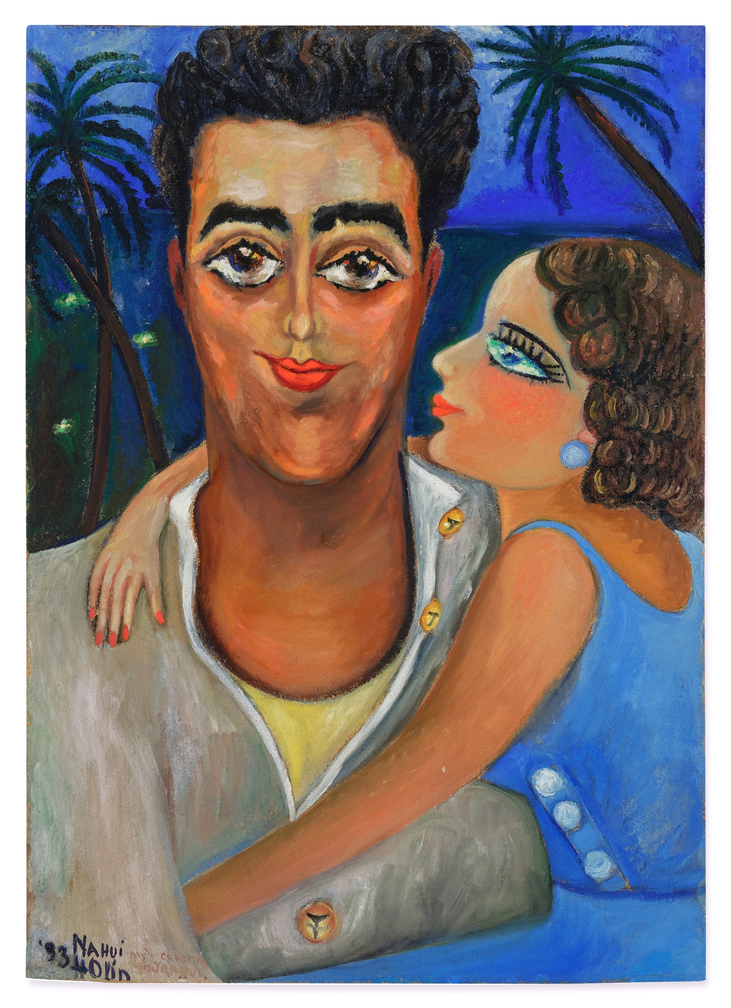 Nahui y Agacino entre palmeras